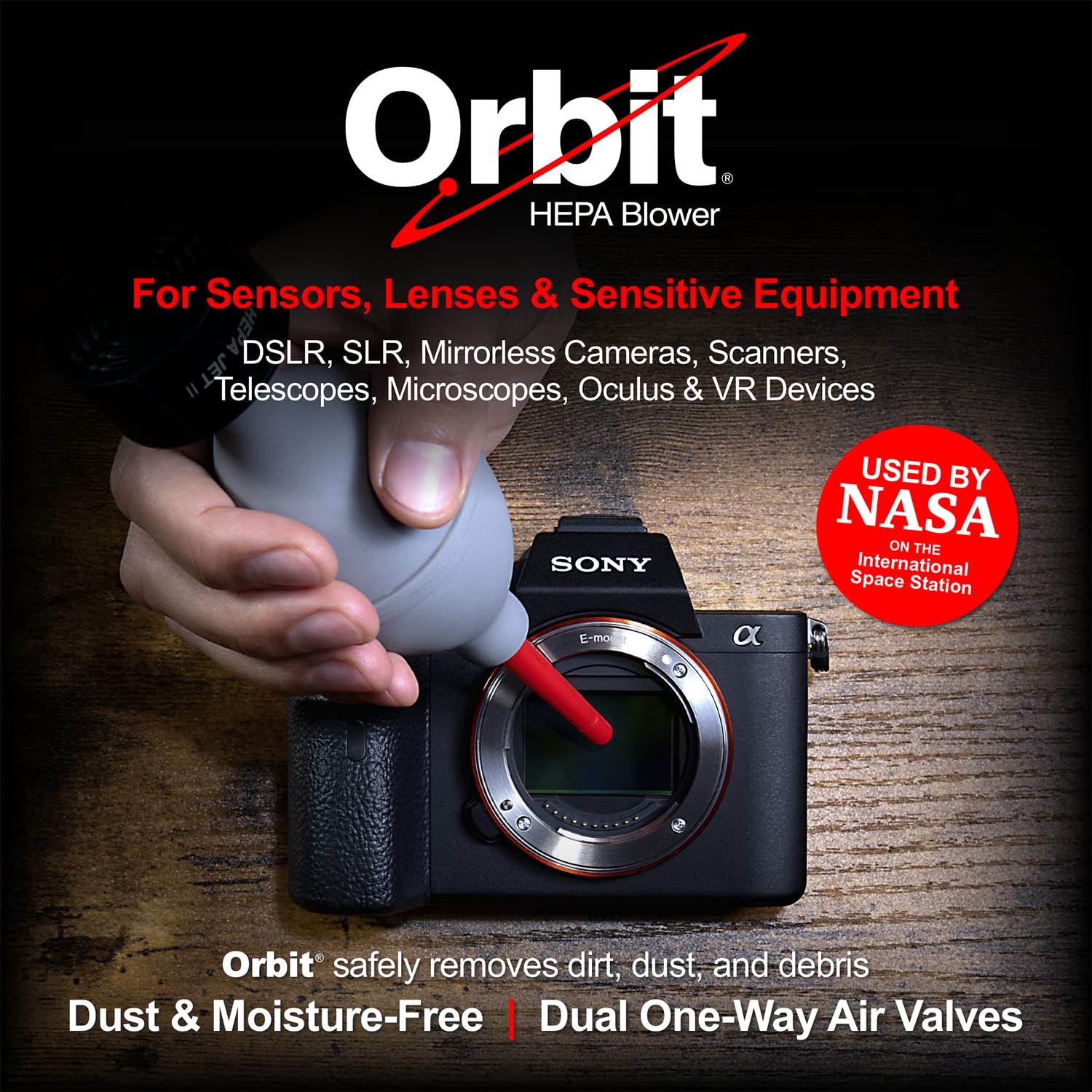 Orbit Blower With Hepa Filter   Air Blower Camera And Lens Cleaner   Camera Sensor Blower   For All Cameras, Sensors, Electronics And Sensitive Equipment   Dust Free Air Blower.