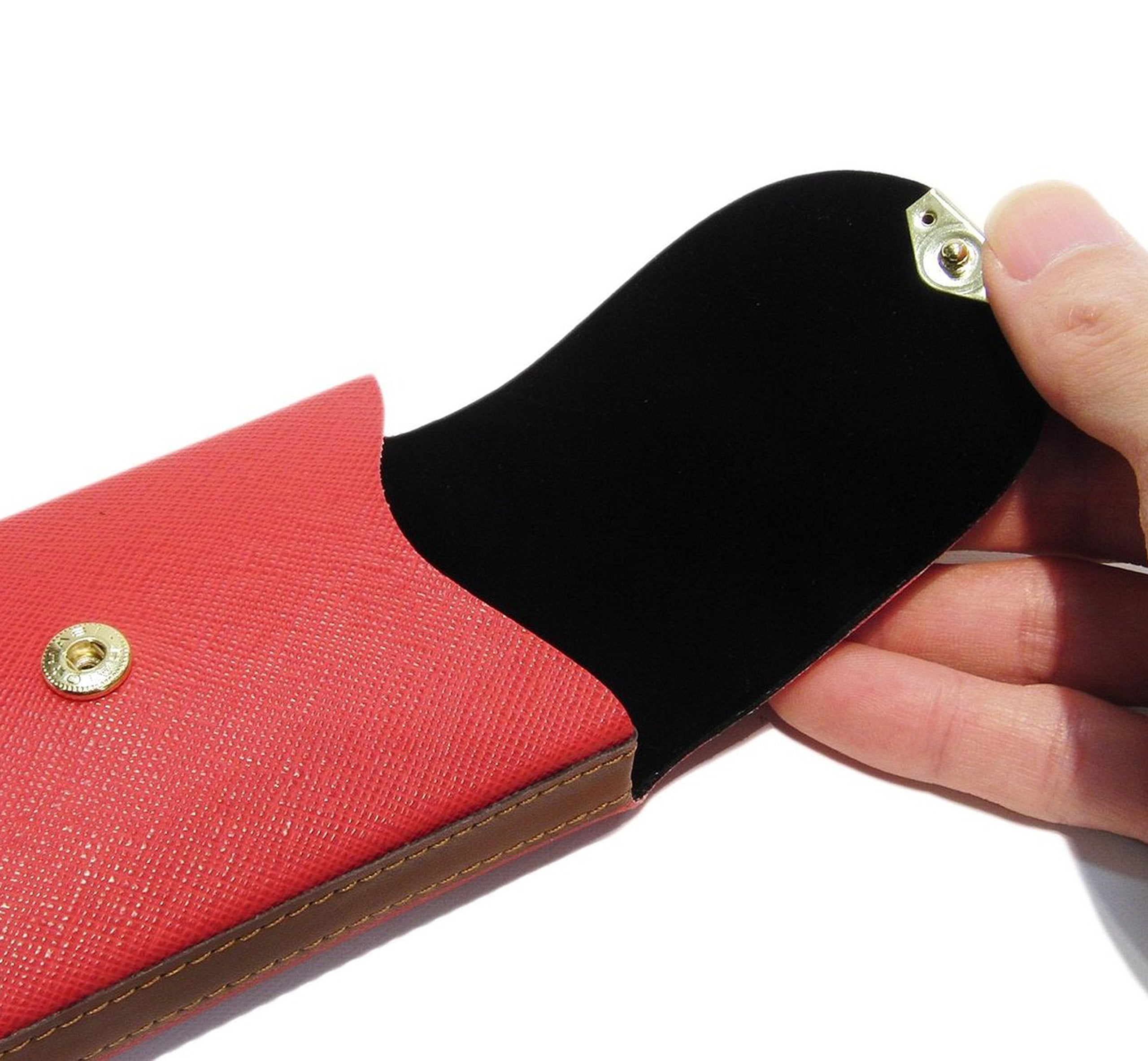 M World Slim, Light, Semi  Hard, Eye Glasses Case (Red)
