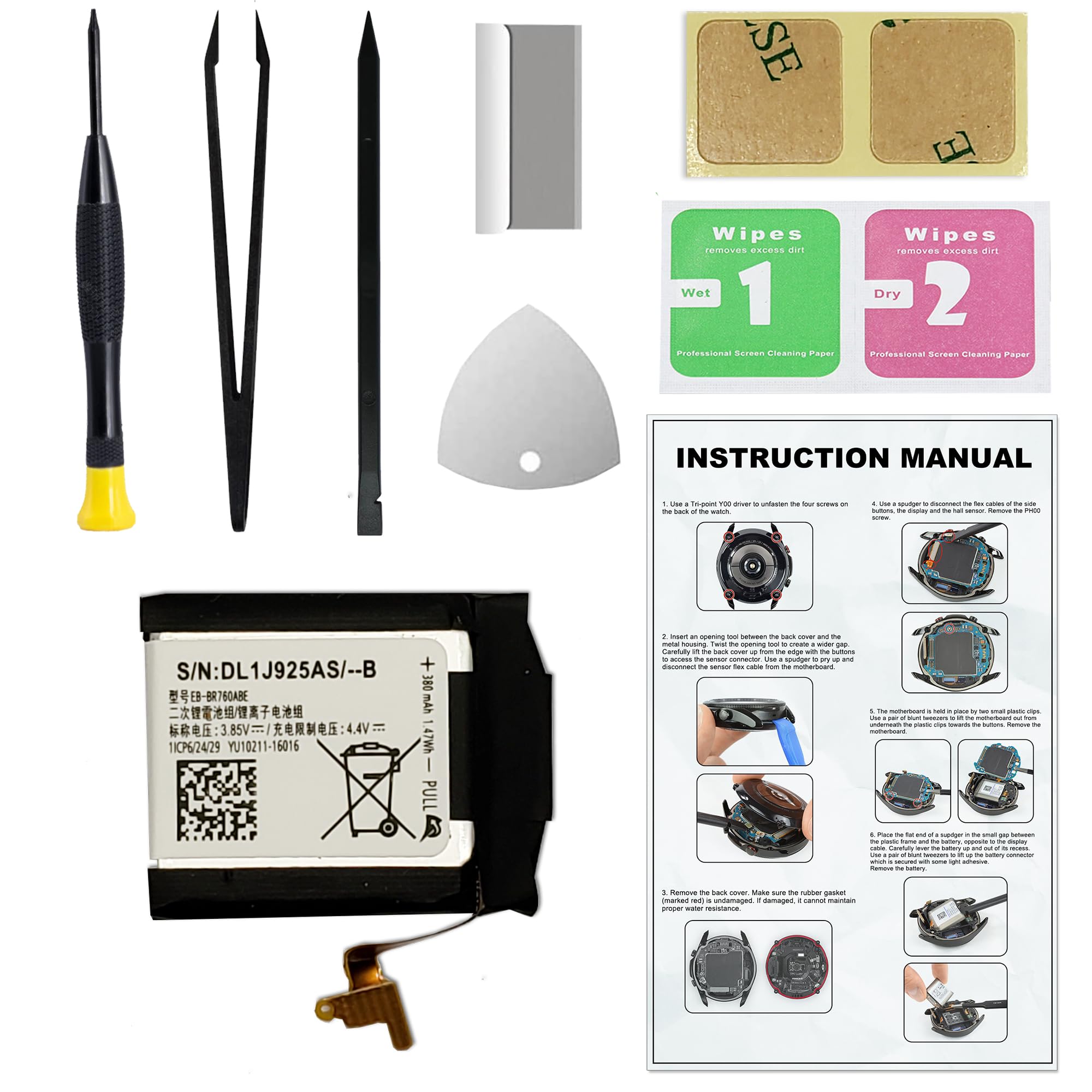 Replacement Battery for Galaxy Gear S3 Frontier & Gear S3 Classic, EB-BR760ABE Battery Compatible with Samsung Gear S3 Frontier 