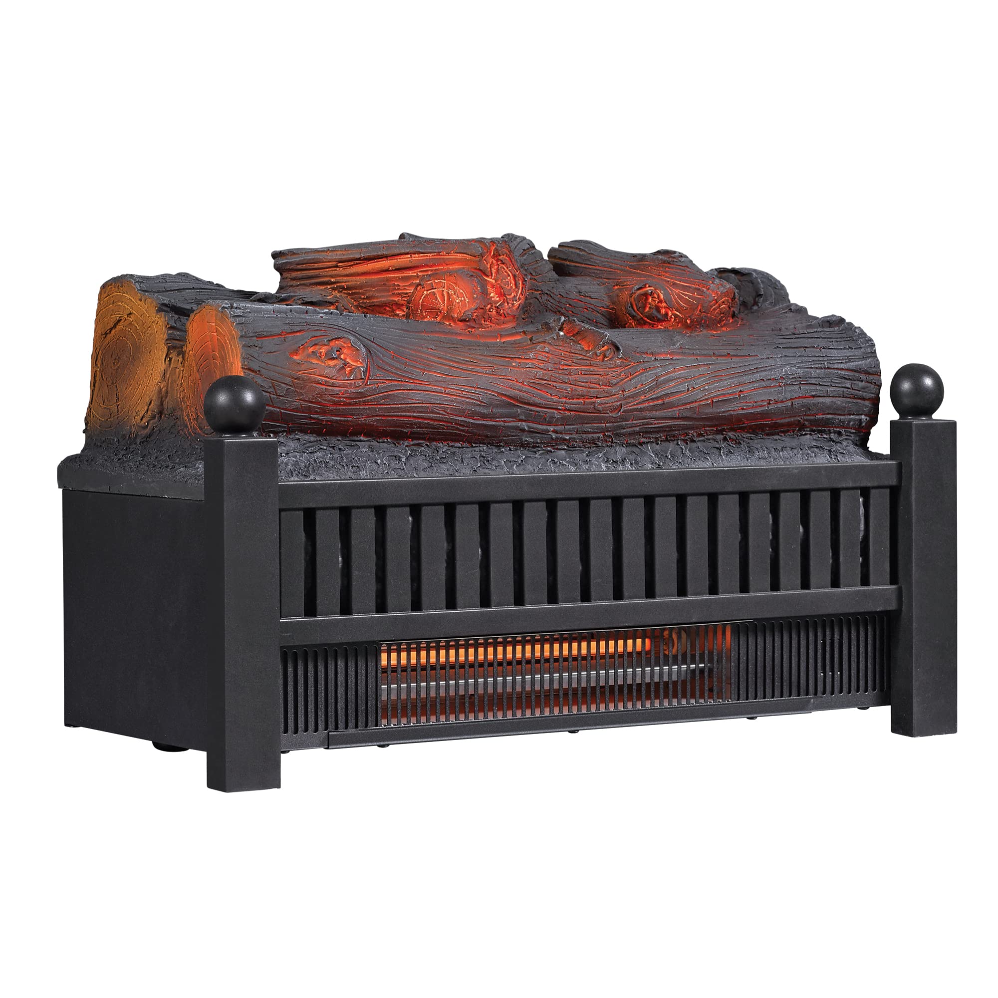 Duraflame Electric Log Set 1,000 Sq Ft Infrared Heater, Faux Logs Insert With Led Flames For Existing Fireplaces, Crackling Soun