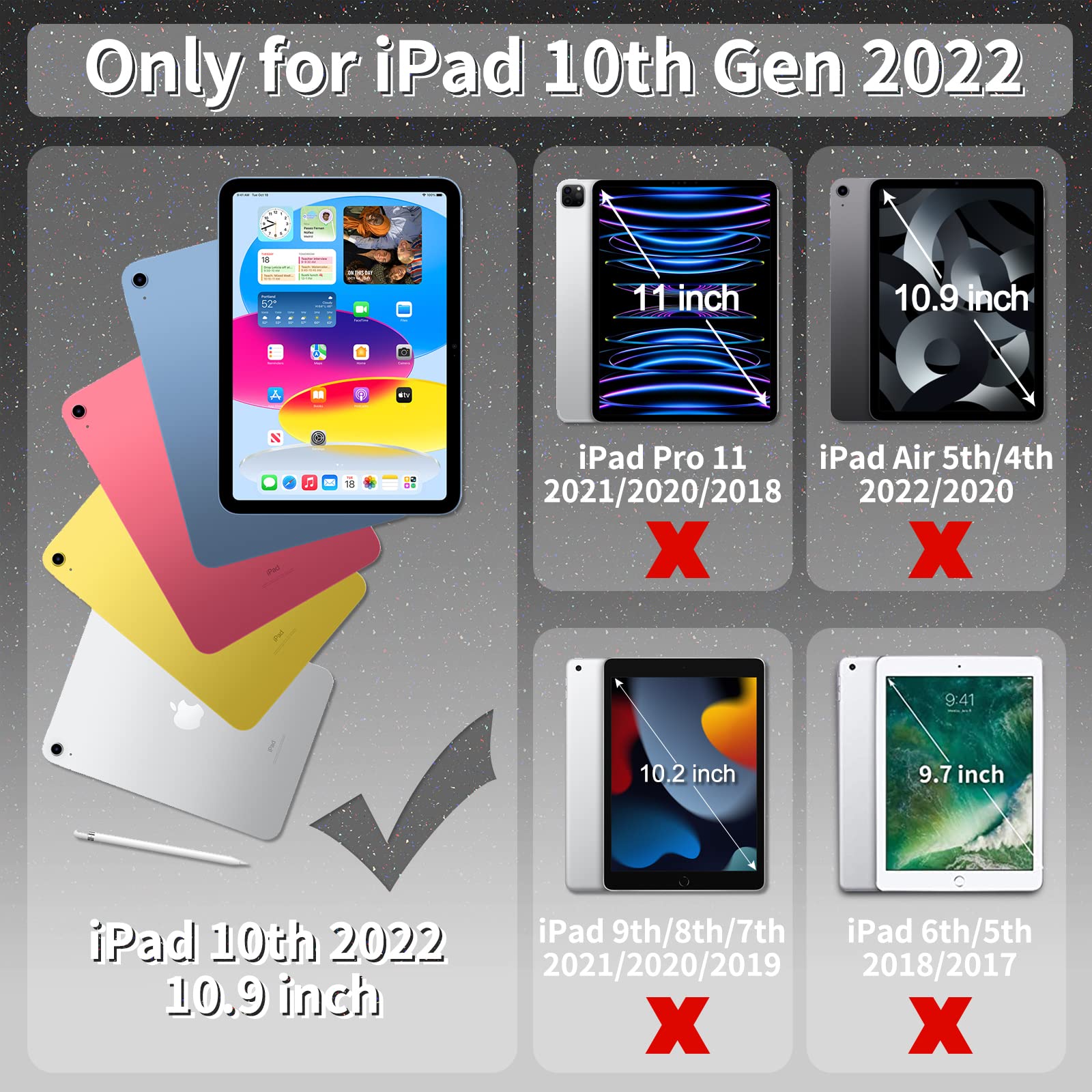 Batyue Ipad 10Th Generation Case   Shockproof Protection Cover For 2022 10.9 Inch Ipad (10Th Generation) With Screen Protector/P