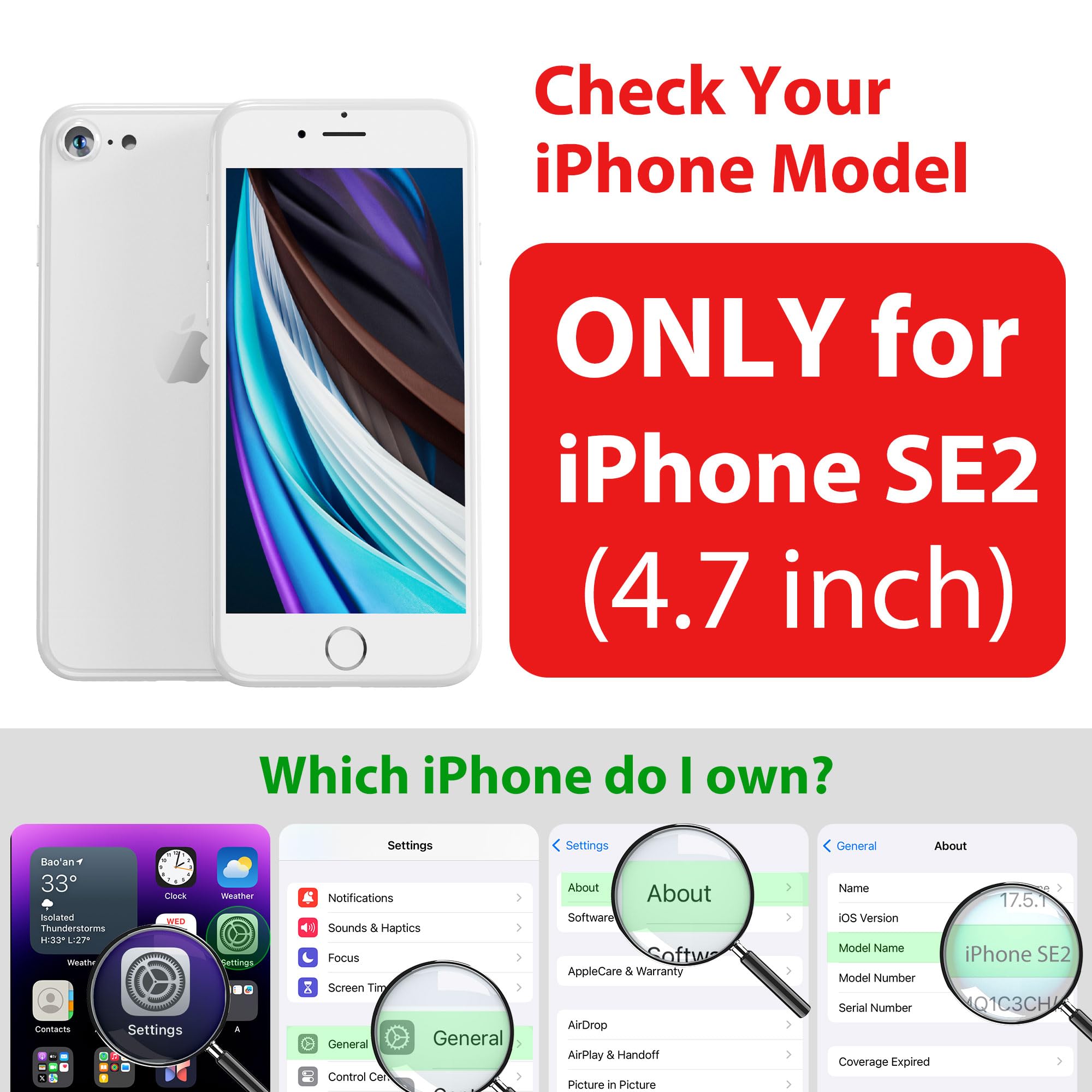 Sportlink Waterproof Case For Iphone Se 3Rd 2022/Iphone Se 2Nd 2020/Iphone 7/8 - Full Body Shockproof Dustproof Phone Screen Pro