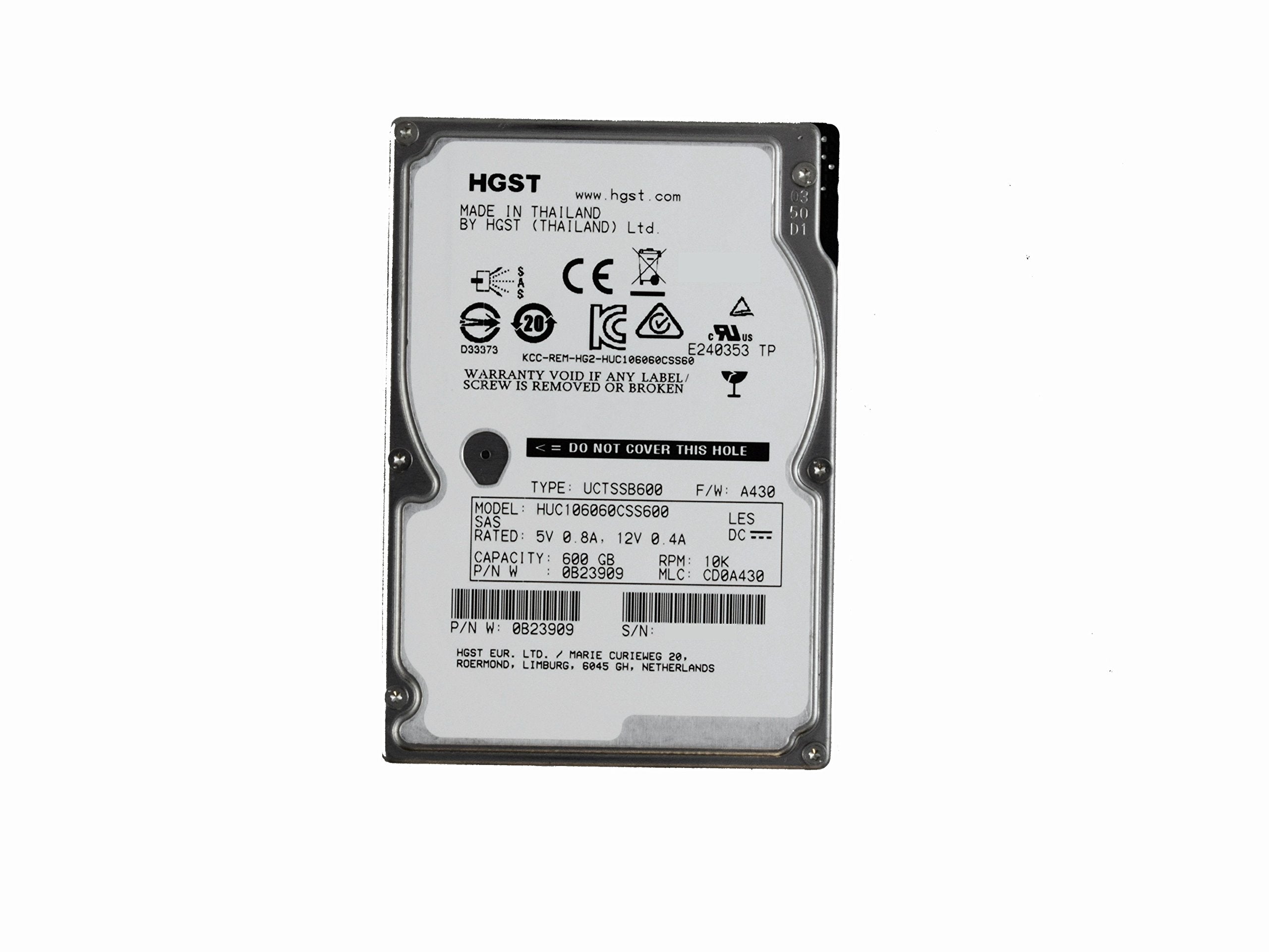 Hitachi Huc106060Css600 600 Gb Internal 10000 Rpm 2.5 (0B23909) Hard Drive -Like New