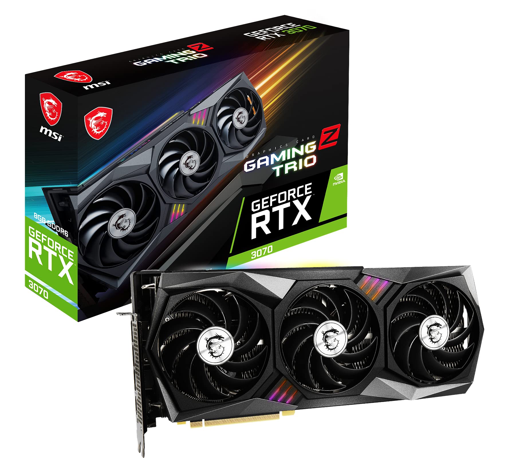 MSI Gaming GeForce RTX 3070 LHR 8GB GDRR6 256Bit HDMI/DP Nvlink Torx Fan 4 RGB Ampere Architecture OC Graphics Card (RTX 3070 G