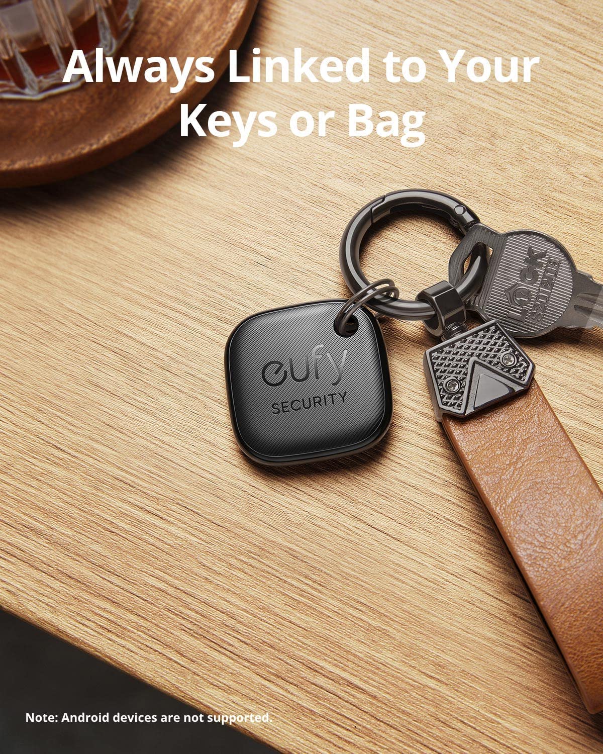 Eufy Security By Anker Smarttrack Link (Black, 2 Pack), Android Not Supported, Works With Apple Find My (Ios Only), Key Finder,