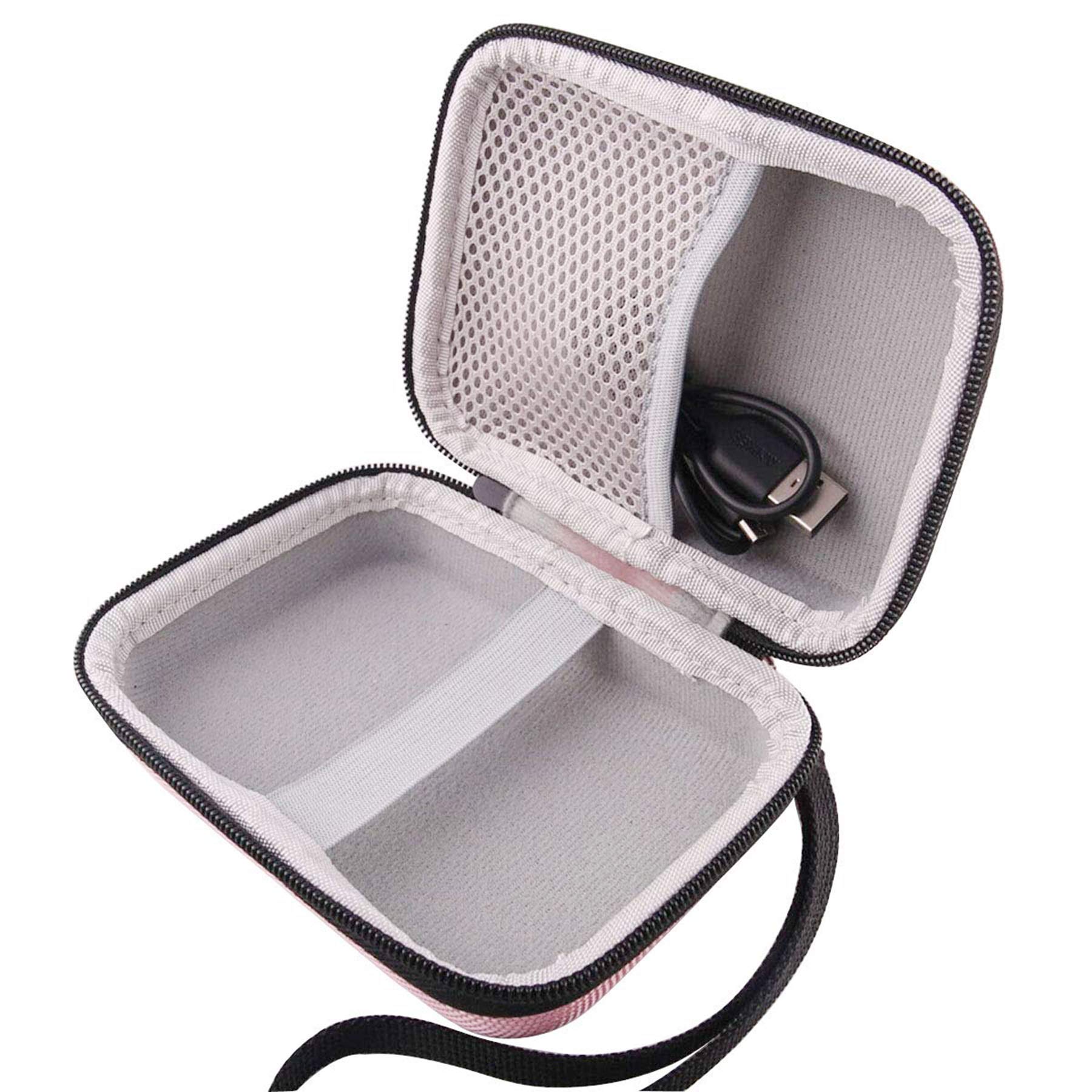 Werjia Hard Carrying Case Compatible With Korg Tm60Bk/Tm 50 Tuner Metronome,Kliq Metropitch   Metronome Tuner (Pink)