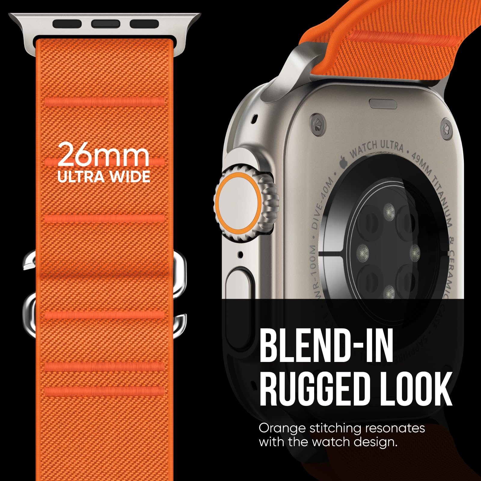 Suitisbest Sport Bands Compatible With Apple Watch Ultra Band 49Mm 46Mm 45Mm 44Mm 42Mm Men Women, Stretchy Nylon Sport Loop Stra