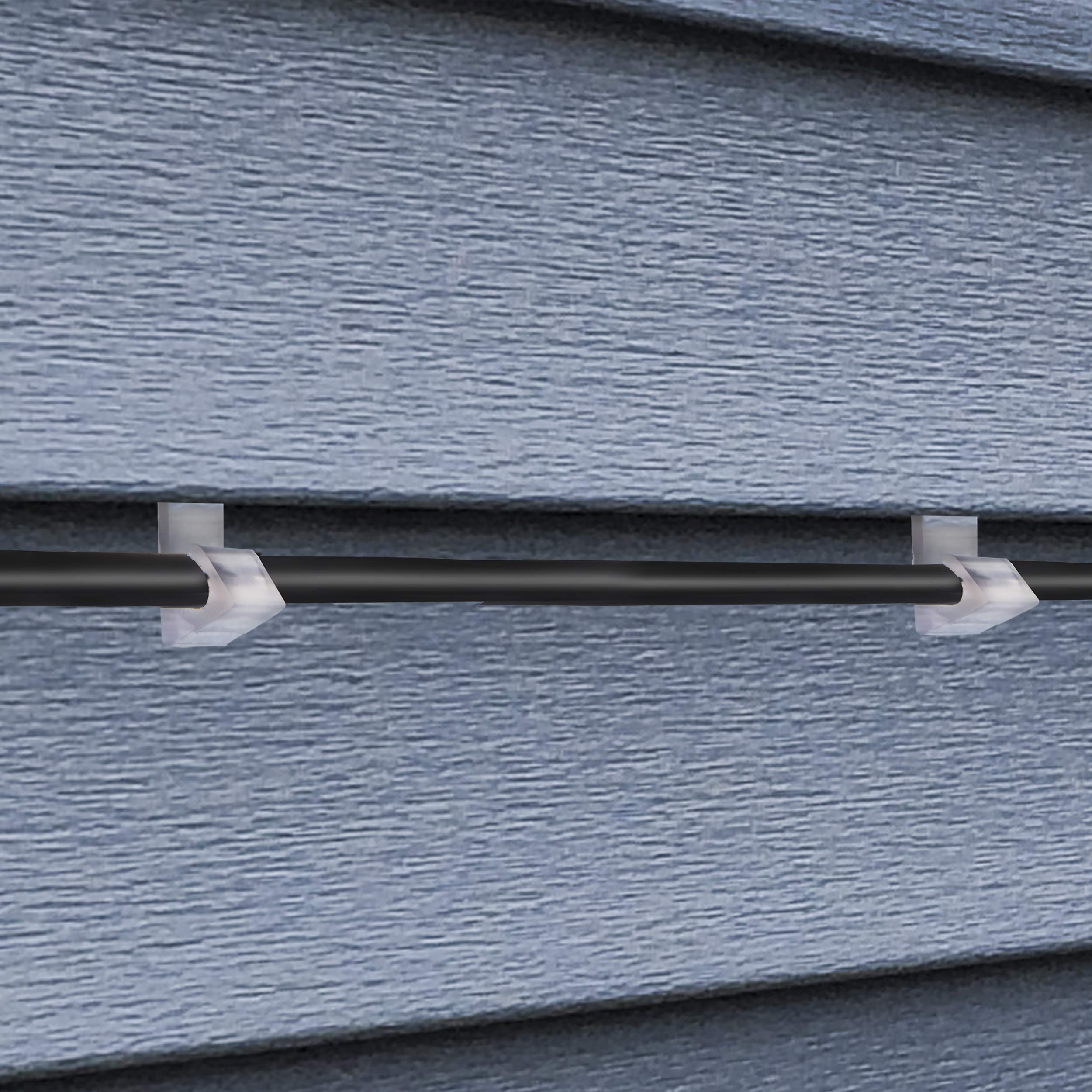 The Cimple Co Nylon Horizontal Siding Clips For Coax (Rg6 Rg59) Cable Mounting Home Snap In Clips For Hanging And Wire Bundle Ca