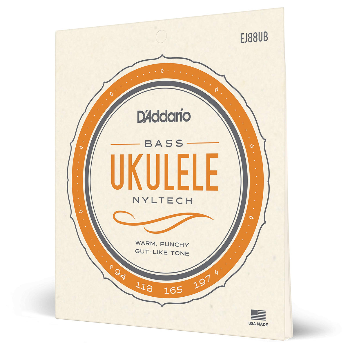 D'Addario Bass Ukulele Strings, Nyltech, Ej88Ub, 4 String Set, Pack Of 1