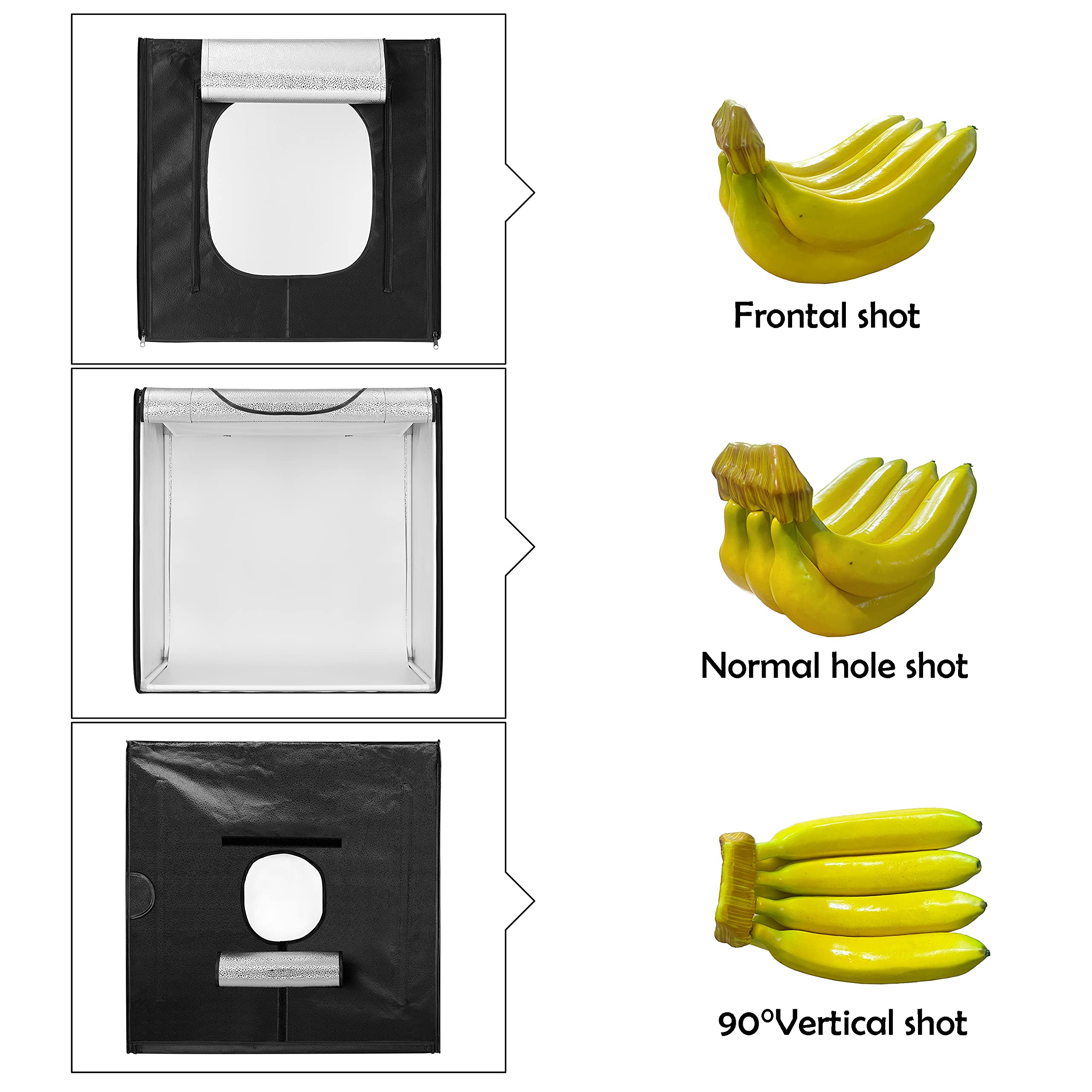 Finnhomy 24X24 Photo Box Professional Portable Photo Studio Photo Light Studio Photo Tent Light Box Table Top Photography Shooti