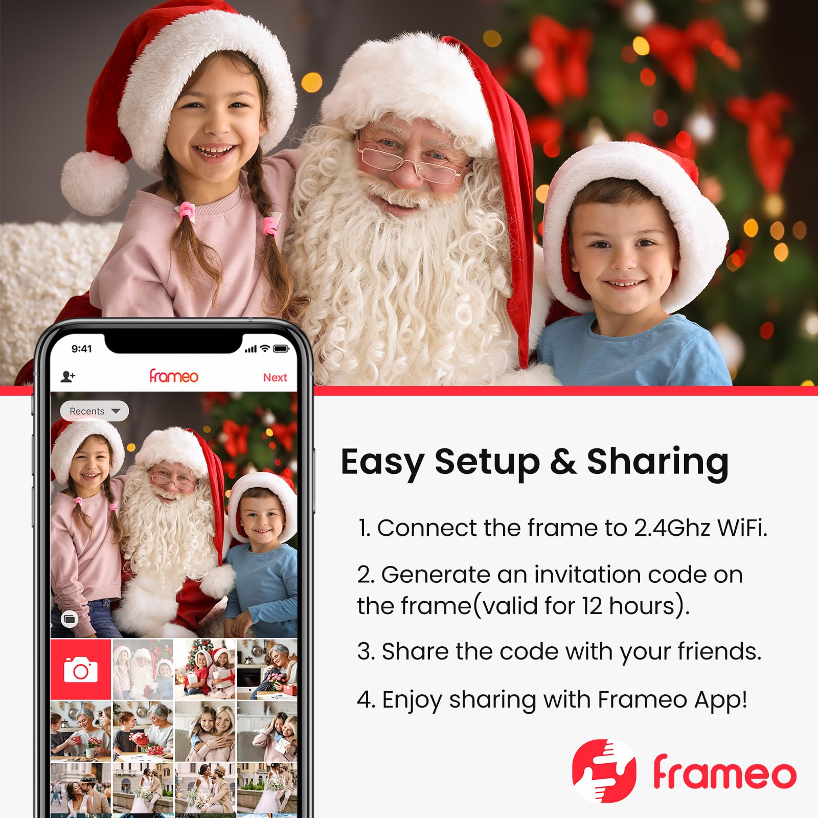 Skyrhyme 15.6'' Digital Picture Frame With 1920X1080 Ips Touch Screen, 32Gb Frameo Wifi Digital Photo Frame, Share Photos/Videos