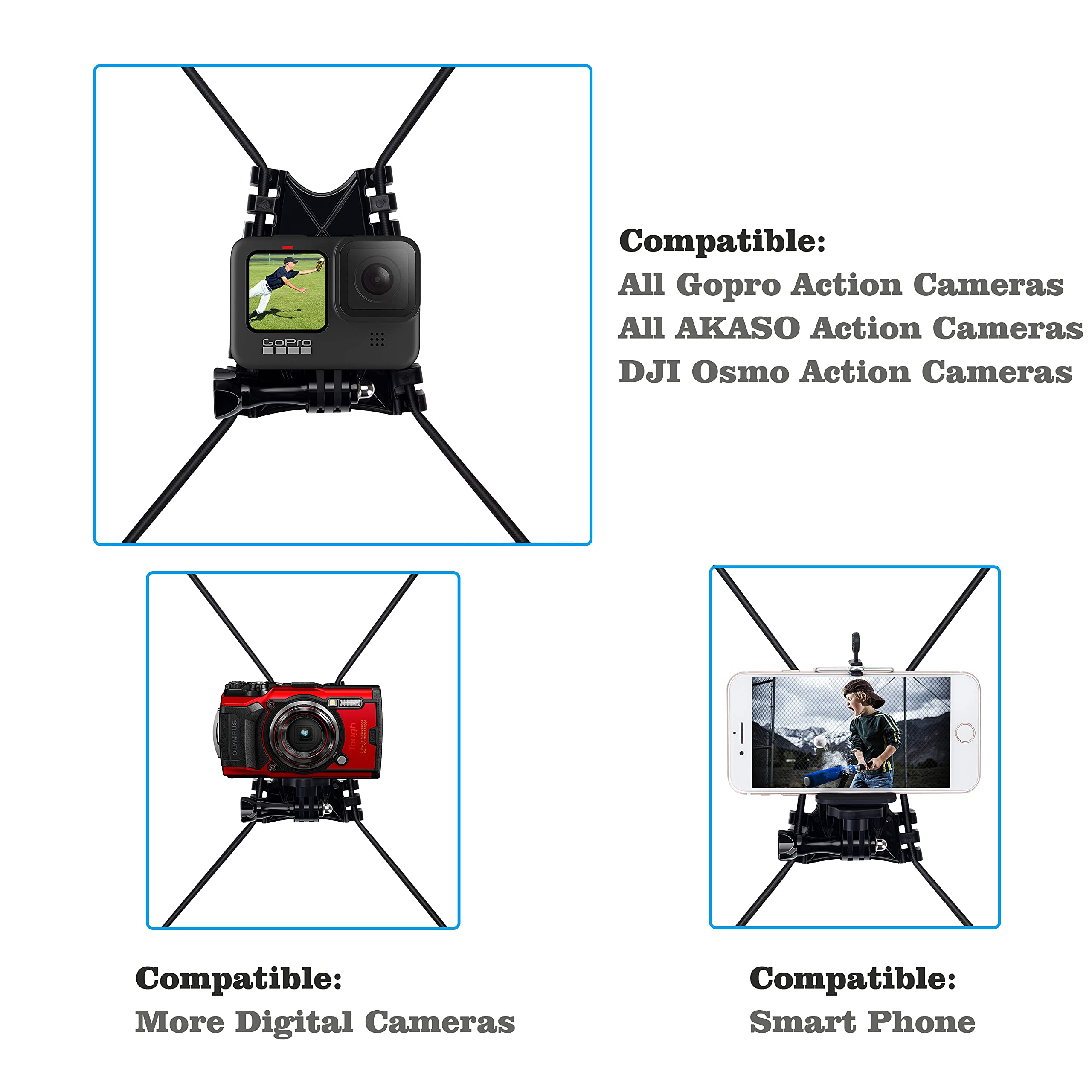 Suptig Net Fence And Tree Pole Mounting Brackets Compatible For Gopro Hero 13 Hero 12 Hero 11 Hero 10 Hero 9 Hero 8 Hero 7 Hero