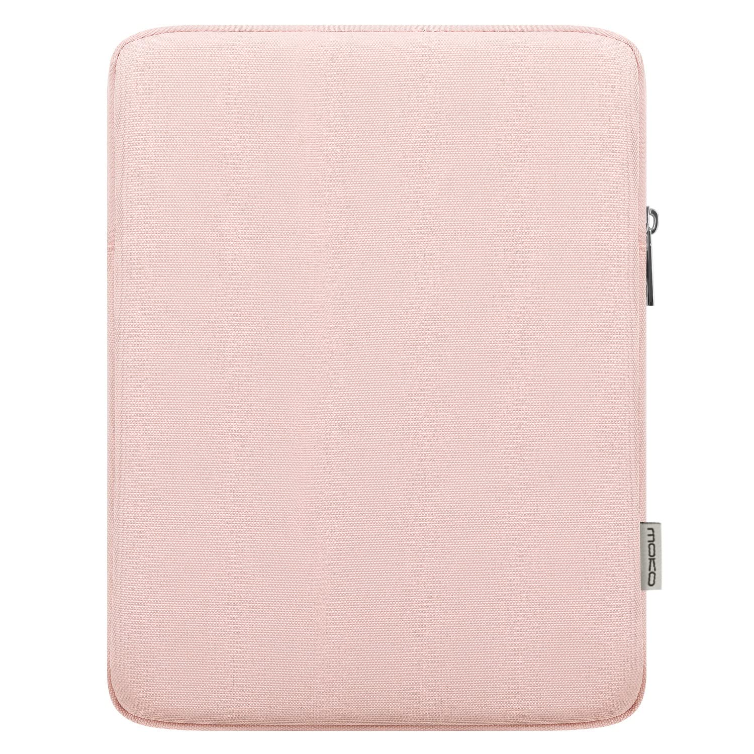 MoKo 9 11 Inch Tablet Sleeve Bag Carrying Case Fits iPad air 5 10.9' 2022,iPad Pro 11 M2 2022 2018,iPad 10th 10.9,iPad 9/8/7th Gen 10.2,iPad Air 4 10.9/Air 3 10.5,Tab S8/S9 11', Baby Pink