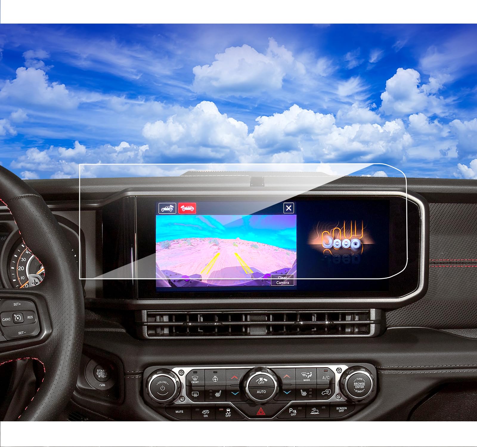 Xxciwp 2024 Jeep Wrangler Screen Protector For 2024 Jeep Wrangler Jl Gladiator 4Xe Sport Rubicon Sahara Willys Sport S 12.3Inch 