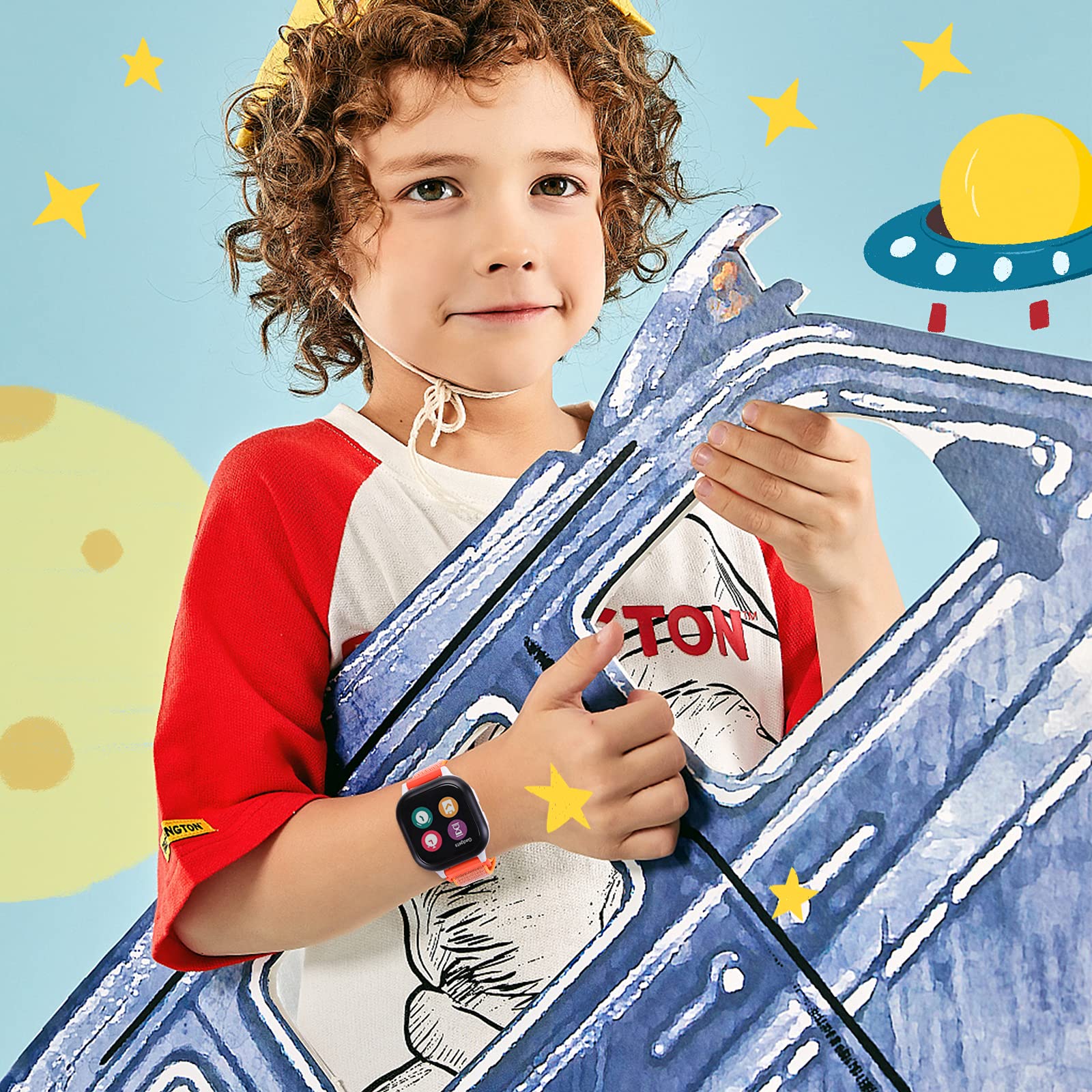 Mhunter 2 Pack Kids Replacement Watch Band Compatible With Gizmo Watch 20Mm Sport Hook Loop Nylon Watch Bands Strap Compatible W