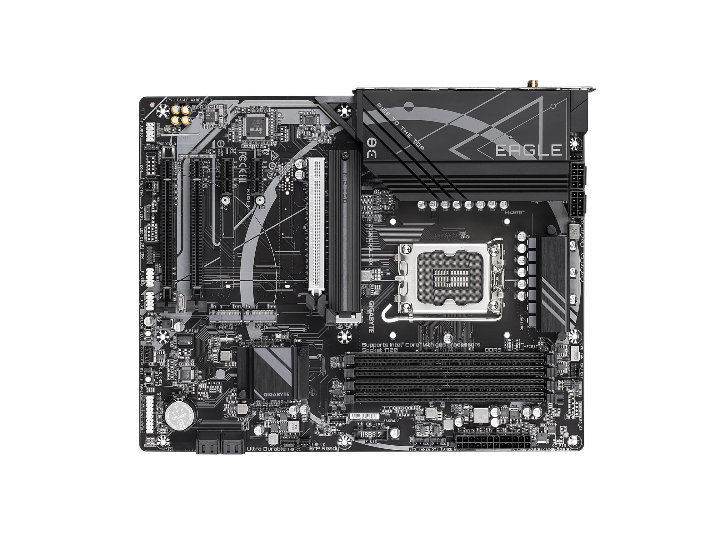 Gigabyte Z790 Eagle Ax Lga 1700 Intel Z790 Atx Motherboard With Ddr5, M.2, Pcie 5.0, Usb 3.2 Gen2X2 Type C, Intel Wi Fi 6E, 2.5G