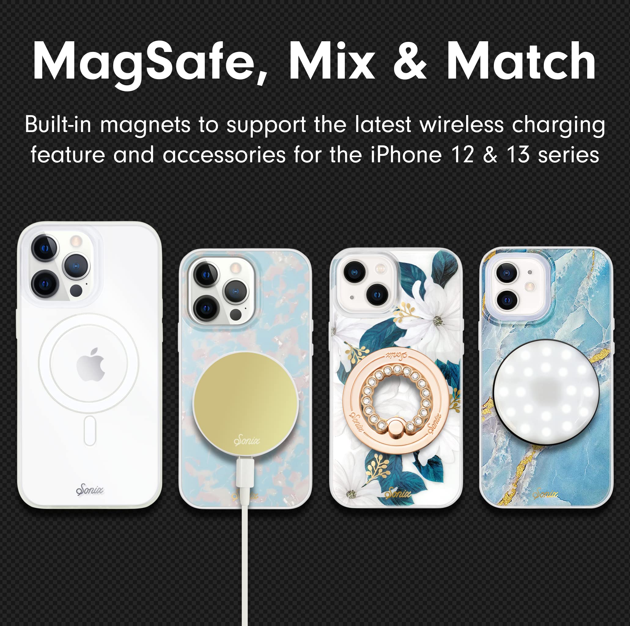 Sonix | Compatible With Magsafe Iphone 13 Pro Case Floral | 10Ft Drop Tested | Delilah Flower