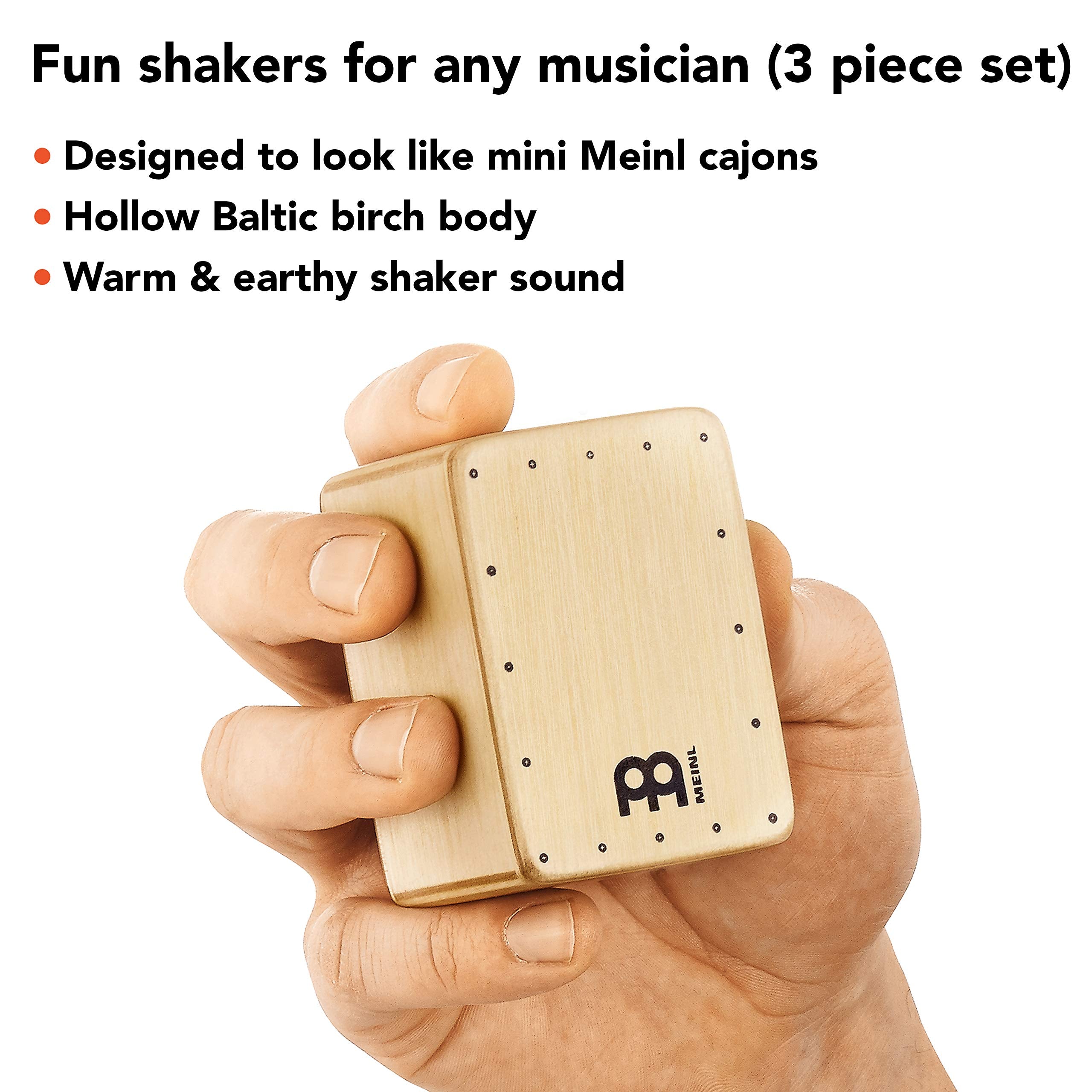 Meinl Percussion Mini Cajon Shaker Set Made In Europe Baltic Birch Body, 2 Year Warranty, 3 Piece Mixed (Sh50 Set)