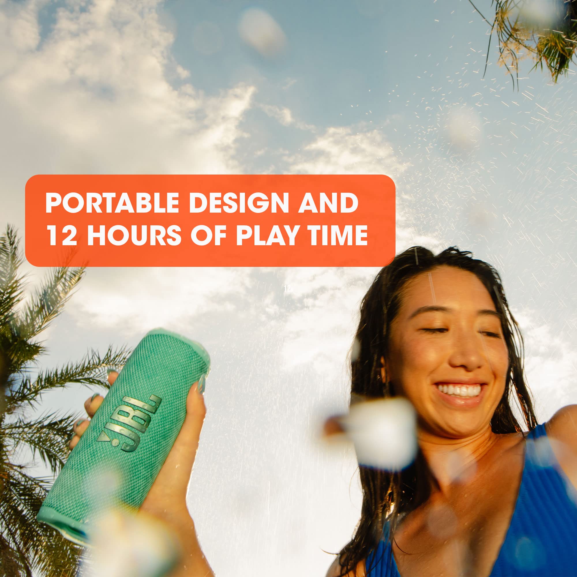 Jbl Flip 6 - Portable Bluetooth Speaker, Powerful Sound And Deep Bass, Ipx7 Waterproof, 12 Hours Of Playtime, Jbl Partyboost For