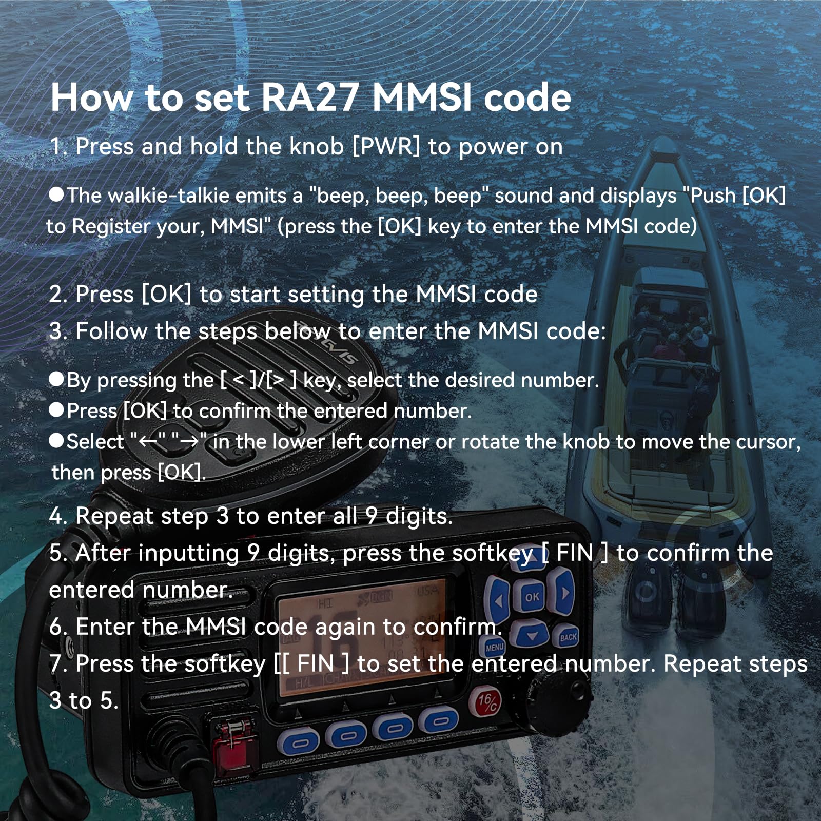 Retevis Ra27 Fixed Mount Marine Radio With Gps,Waterproof Ip67,Triple Watch,Dsc,Emergency Noaa Weather,All Usa/International/Canadian Marine Channels,Ship To Shore Radio For Boats,Black
