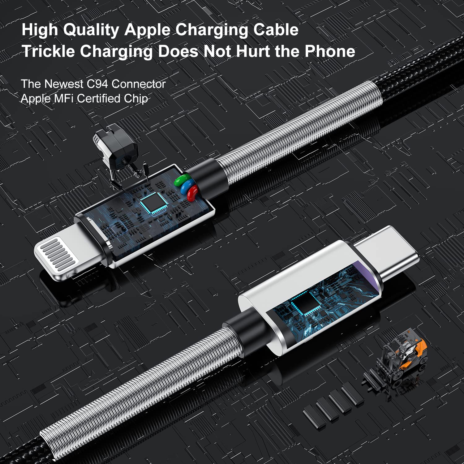 3Pack 10Ft Iphone Fast Charger Cable, [Apple Mfi Certified] Long Usb C To Lightning Cable 10 Foot, High Fast 10 Feet Apple Charging Cord For Apple Iphone 14/14 Pro Max/13 Mini/12/11/Xs/Xr/8/7Plus,Ipad