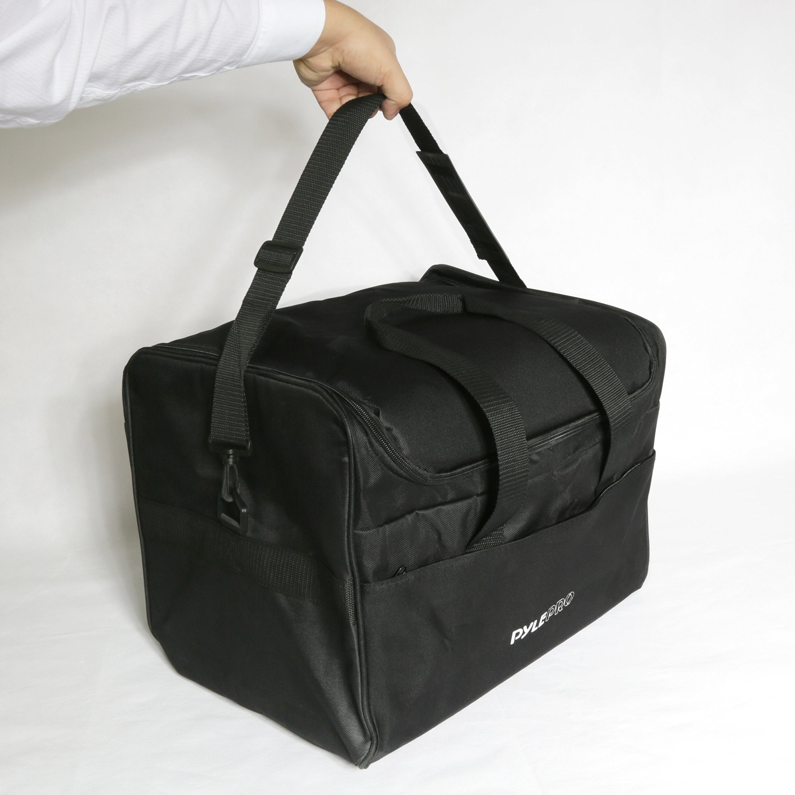 Pyle Portable Travel Compact, Fabric And Durable Fashionable Cajon Storage Bag With Convenient Handle And Stylish Zipper, Fits M