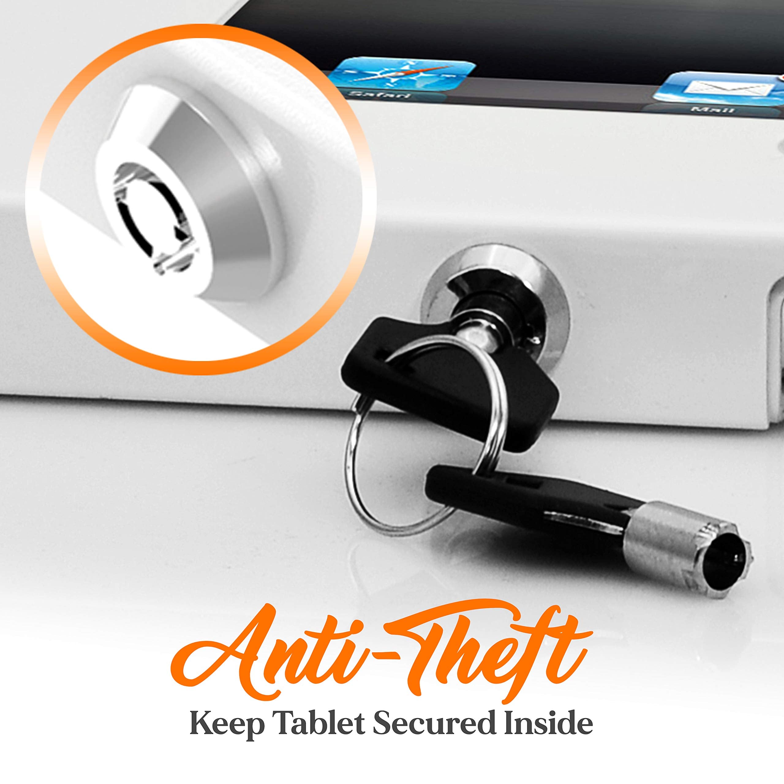 Pyle Anti Theft Tablet Security Case Holder   11 Inch Metal Heavy Duty Vesa Wall Mount Tablet Kiosk W/Lock And Key, Landscape/Po