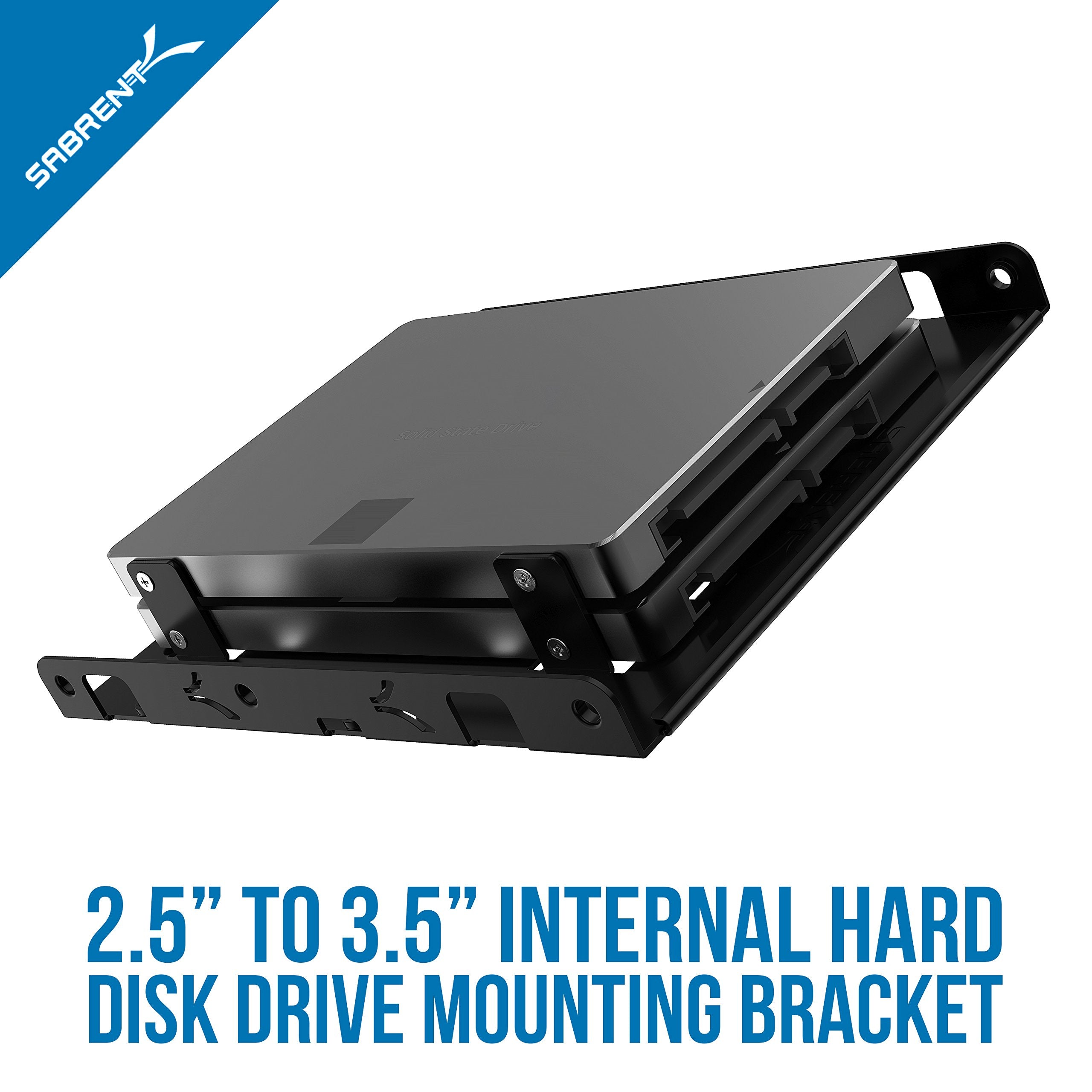Sabrent 3.5 Inch To X2 Ssd / 2.5 Inch Internal Hard Drive Mounting Kit [Sata And Power Cables Included] (Bk Hdcc)