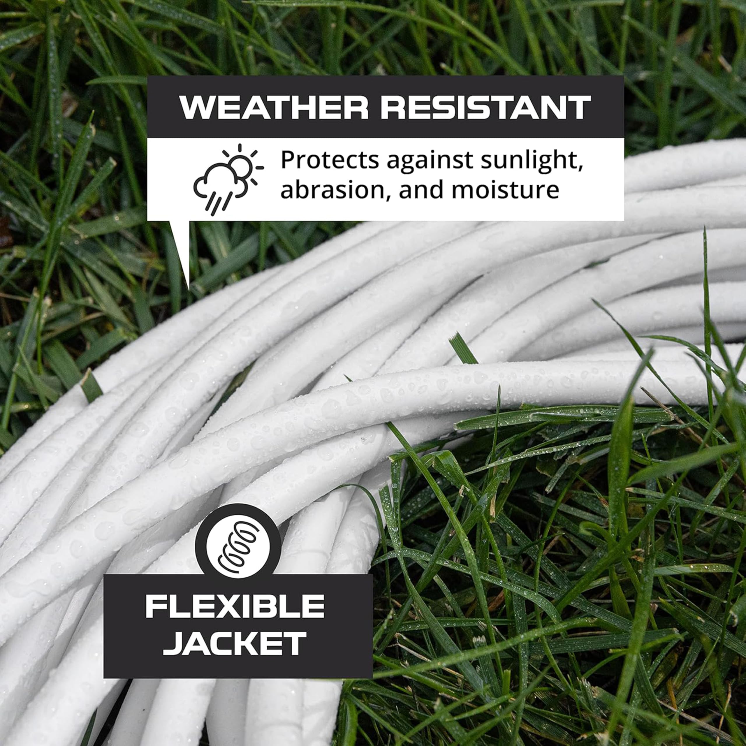 Iron Forge Cable Outdoor Extension Cord 75 Ft, 16 Gauge Heavy Duty Power Extension Cords 3 Prong Weatherproof   Sjtw   Great For