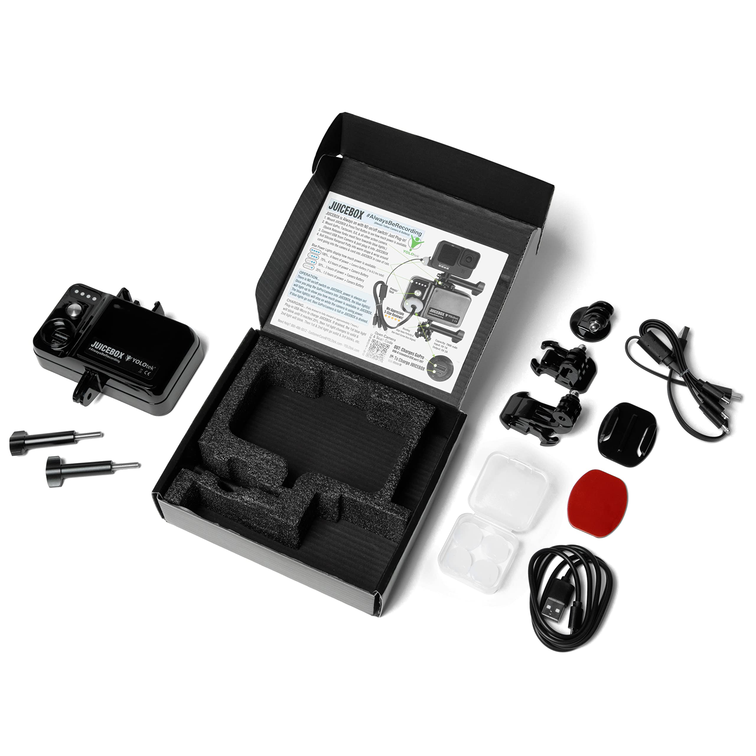 Yolotek Juicebank 7800Mah   Veteran Owned   Extended Battery For Gopro Hero 12 11 10 9 8 7 6 5, Dji, Mevo   Gopro Accessories Ex