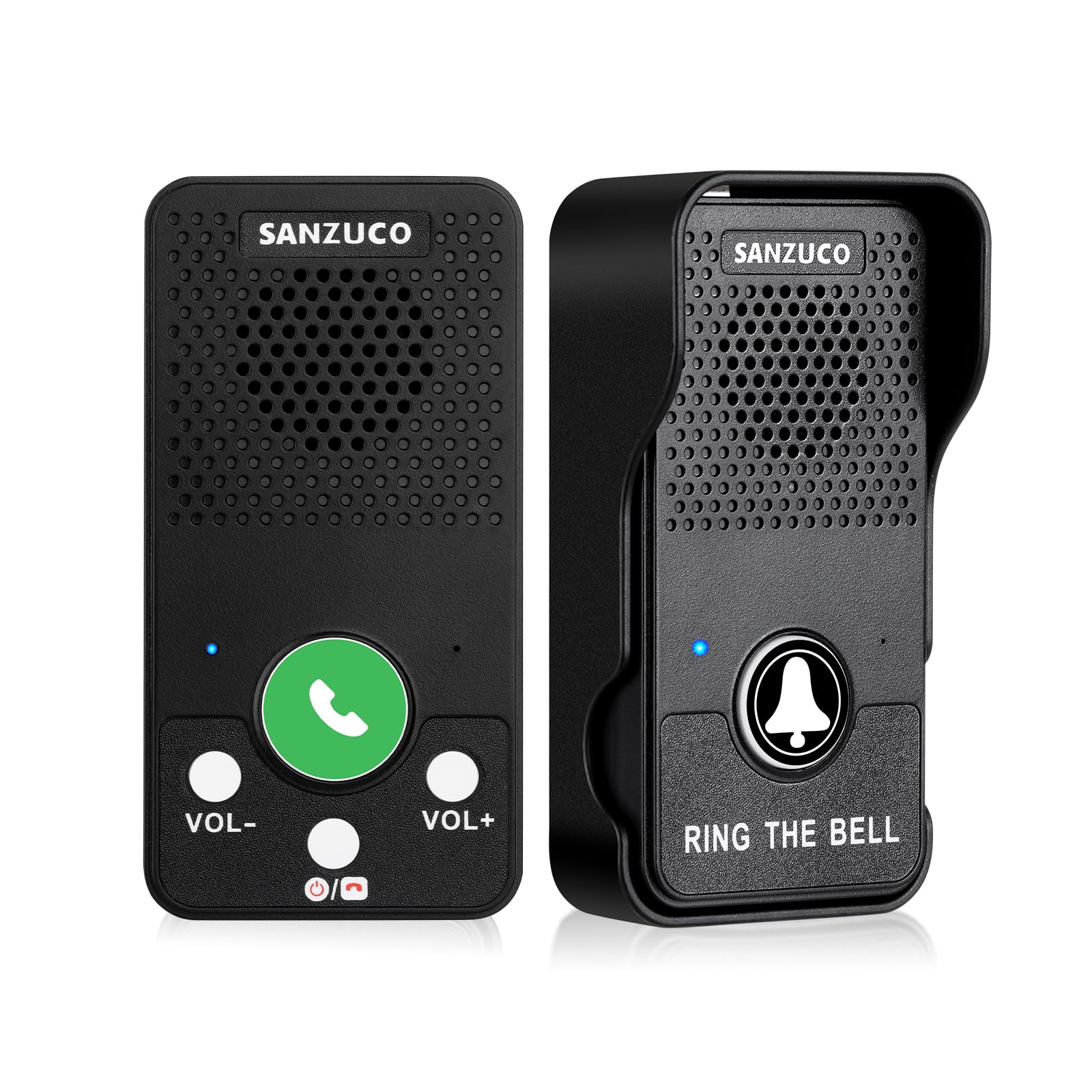 Sanzuco Doorbells, Hands Free Wireless Doorbell Intercom Upgrade, Waterproof Full Duplex Door Bell 1000 Feet Two Way Communicati