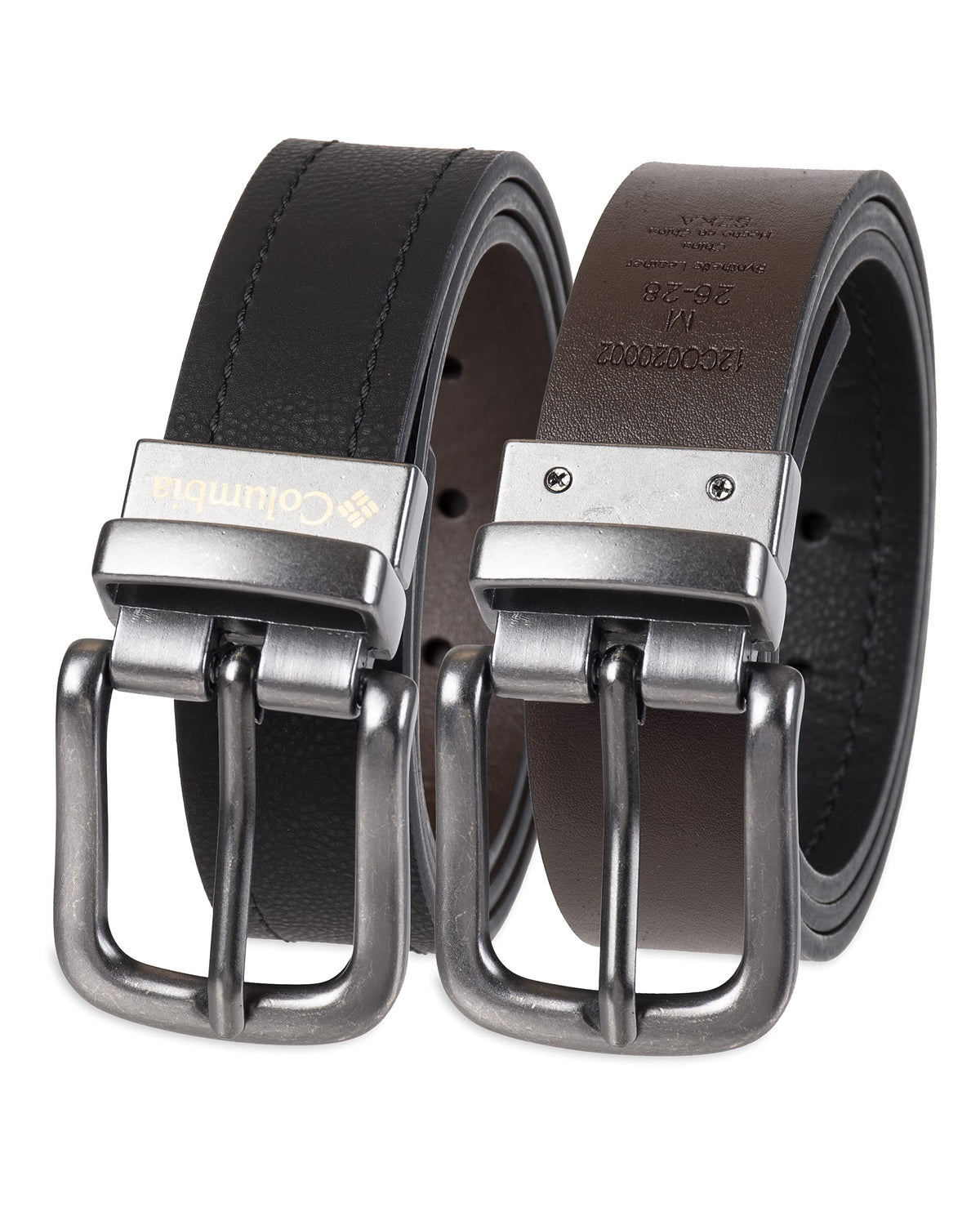 Columbia Boys 1 Wide Reversible With Double Stitch Belt, Blackbrown, X Large Us