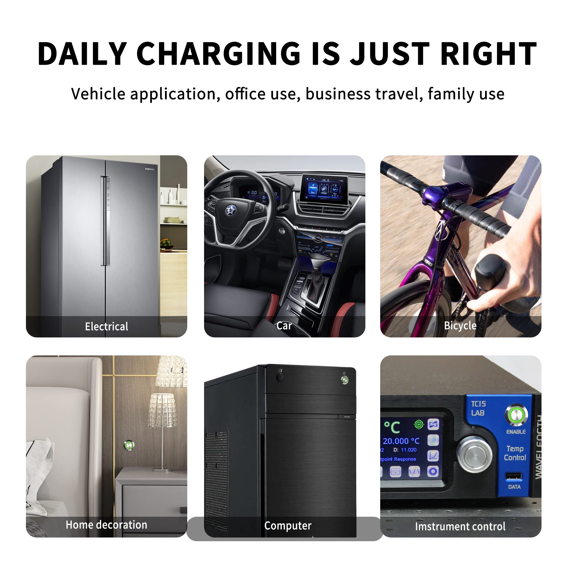 Yacsejao 16Mm Chassis Switch Host Metal Button Desktop Computer Host Switch Cable Metal Led Power Button Atx Supply On/Off For D