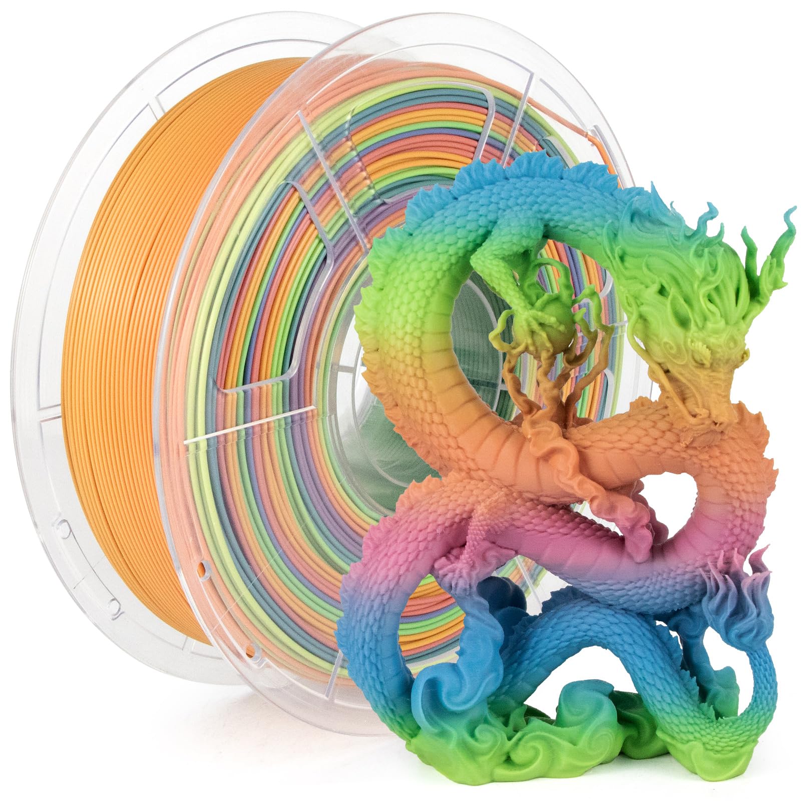 Isanmate Pla+ Filament 1.75 Mm Rainbow Filament, 3D Printer Filament Rainbow Pla, Color Change Filament Dimensional Accuracy +/ 