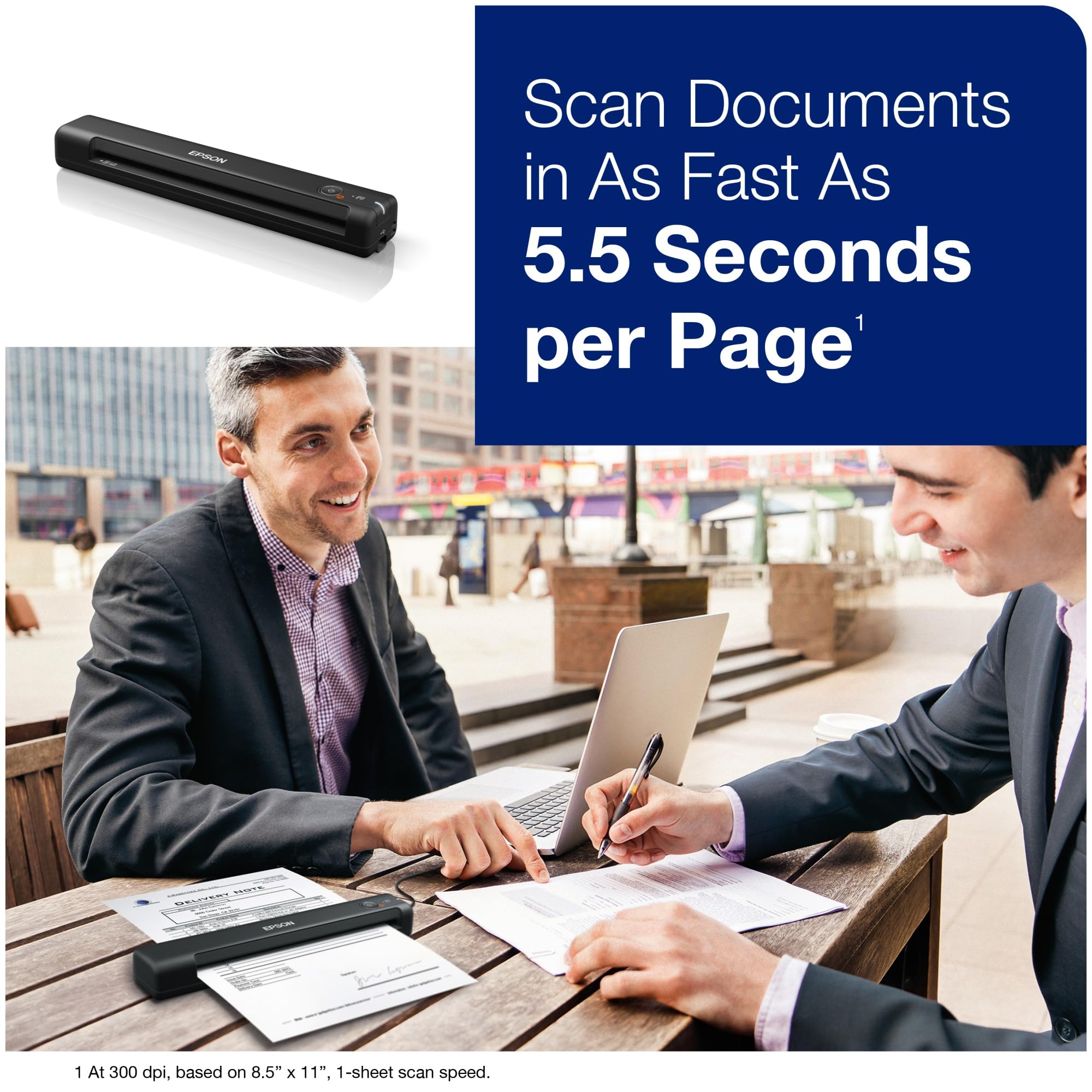Epson Workforce Es 50 Portable Sheet Fed Document Scanner For Pc And Mac