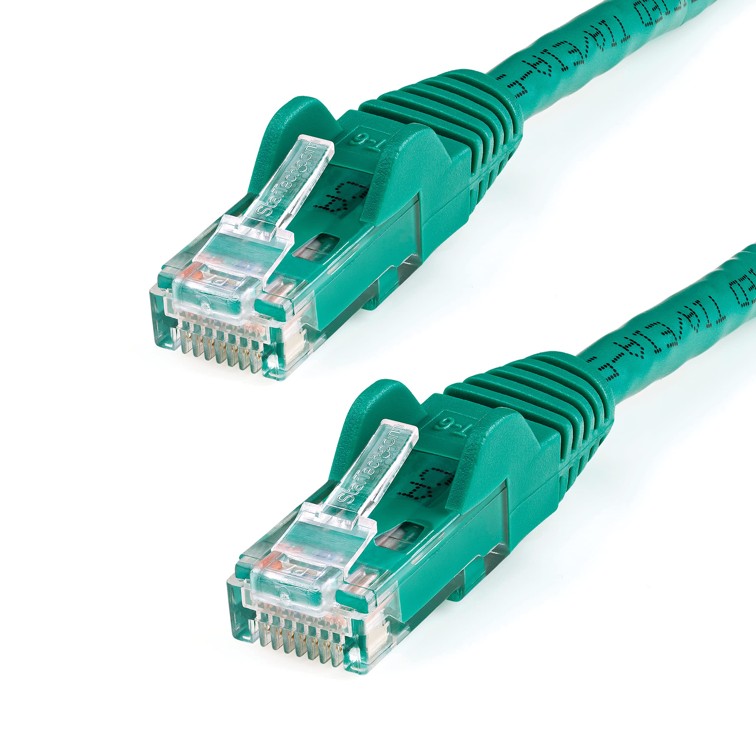 StarTech.com 30ft CAT6 Ethernet Cable   Green CAT 6 Gigabit Ethernet Wire  650MHz 100W PoE RJ45 UTP Network/Patch Cord Snagless w/Strain Relief Fluke Tested/Wiring is UL Certified/TIA (N6PATCH30GN)
