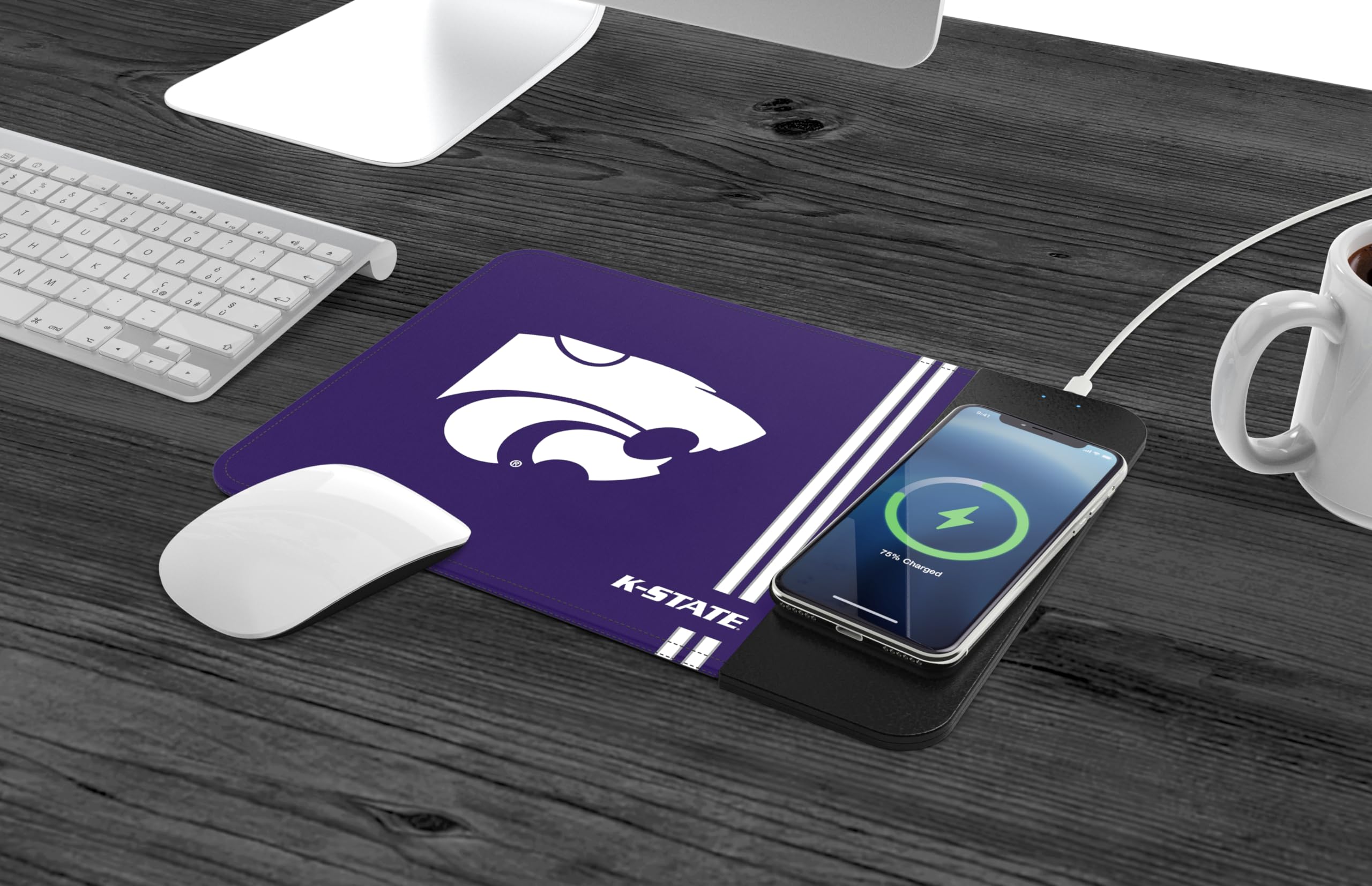 Soar Ncaa Wireless Charging Mouse Pad, Kansas State Wildcats