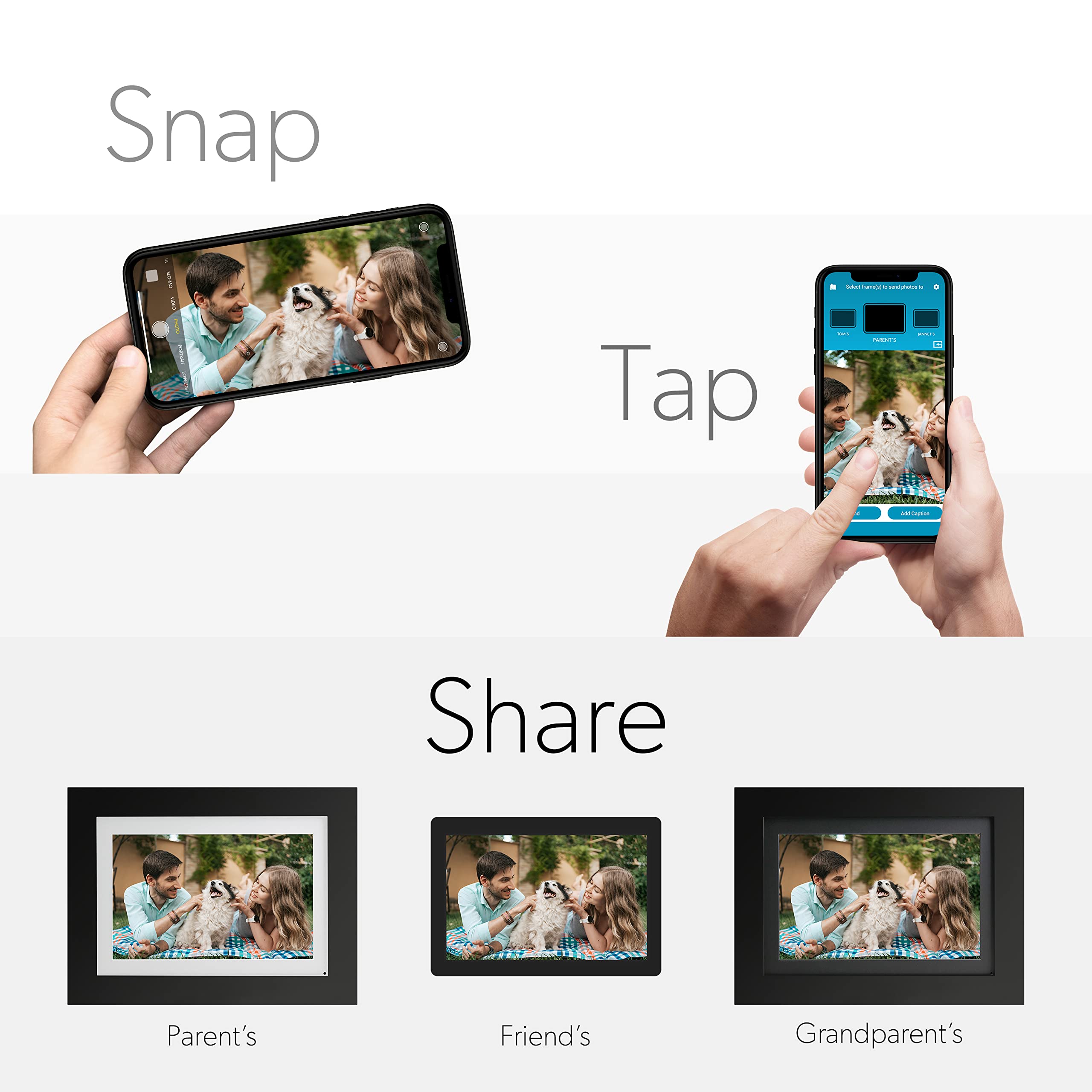 Brookstone Photoshare 10.1    Smart Digital Picture Frame, Send Pics From Phone To Frames, Wifi, 8 Gb, Holds 5,000+ Pics, Hd Tou