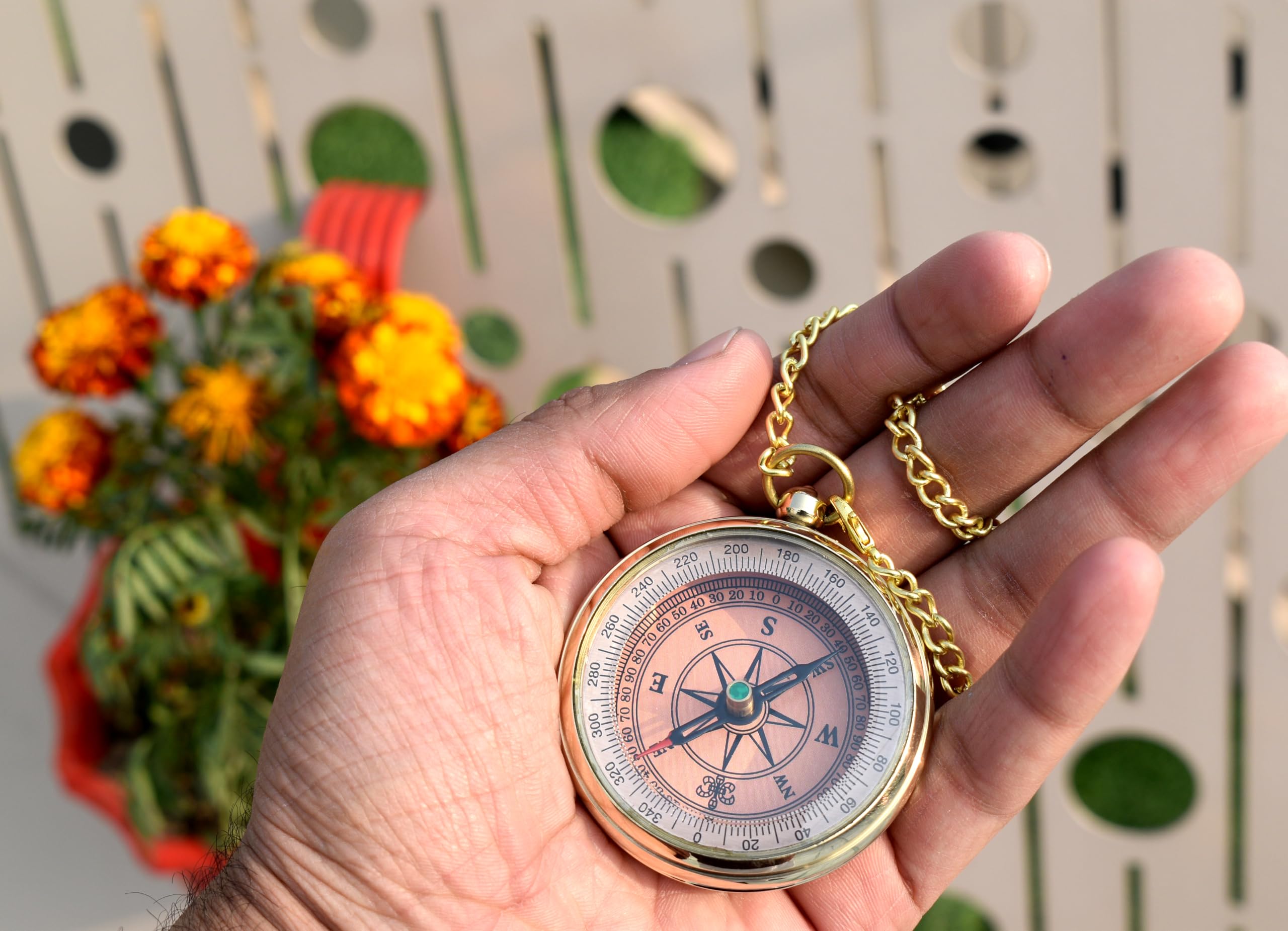 Trust In The Lord With All Your Heart  Proverbs 3: 5 6 Quote Engraved Compass With Wooden Box, Greeting Card, Gift Compass, Grad