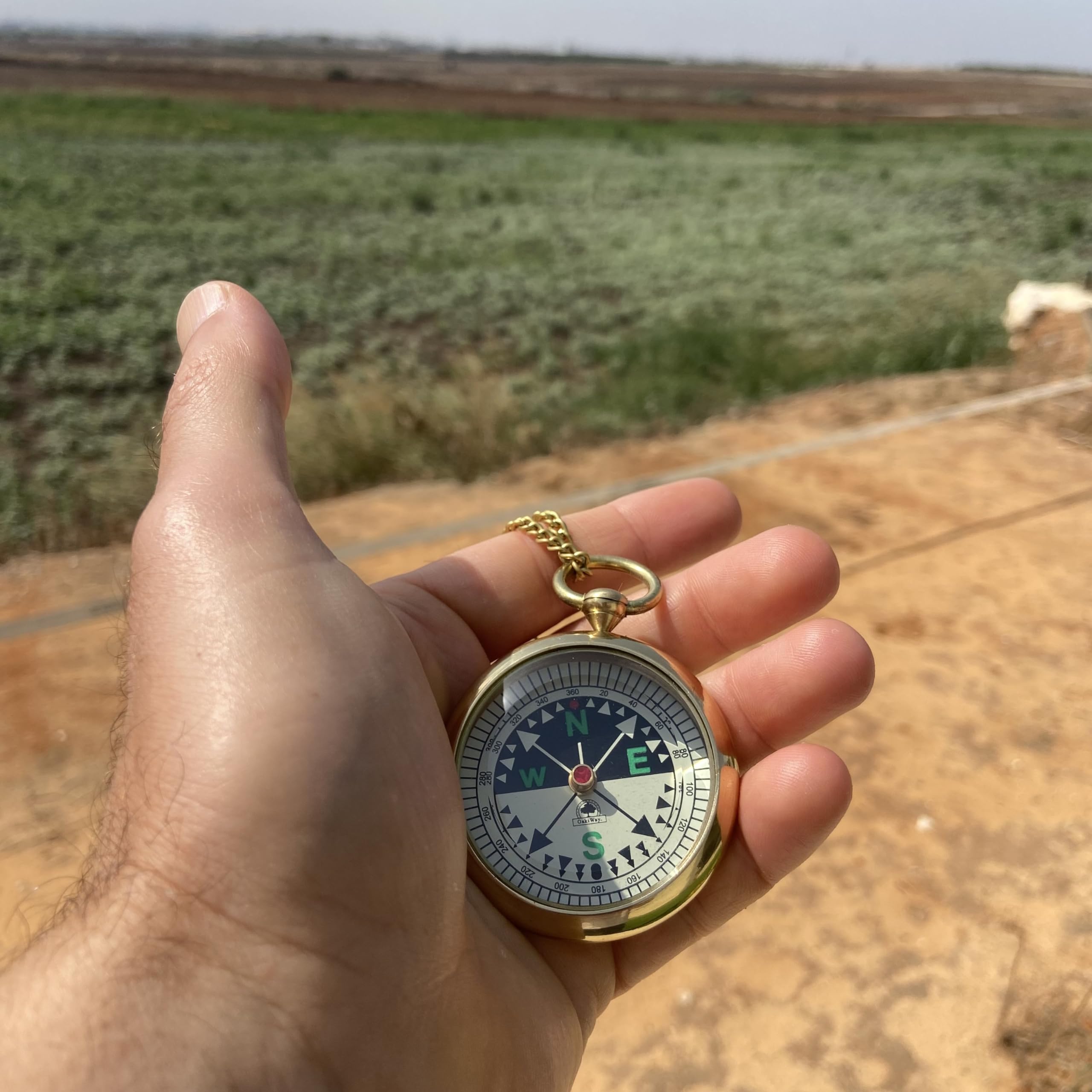 Navigator'S Watch Compass   Mens, Husband, Dad, Boyfriends Gifts Ideas  Magnetic Hiking Compass In Leather Case   Christmas Or B