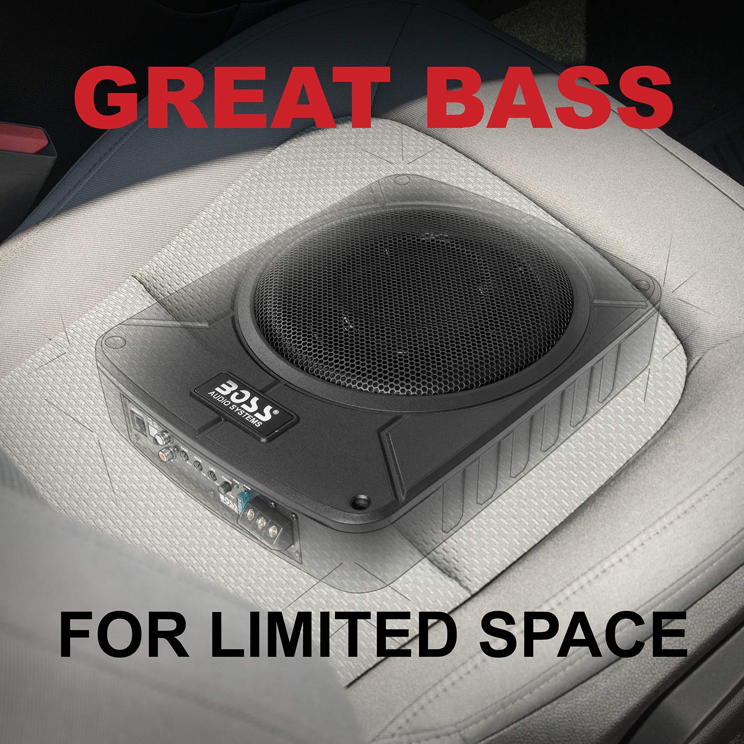 Boss Audio Systems Bab10 Amplified Car Subwoofer   1200 Watts Max Power, Low Profile, 10 Inch Subwoofer, Remote Subwoofer Contro