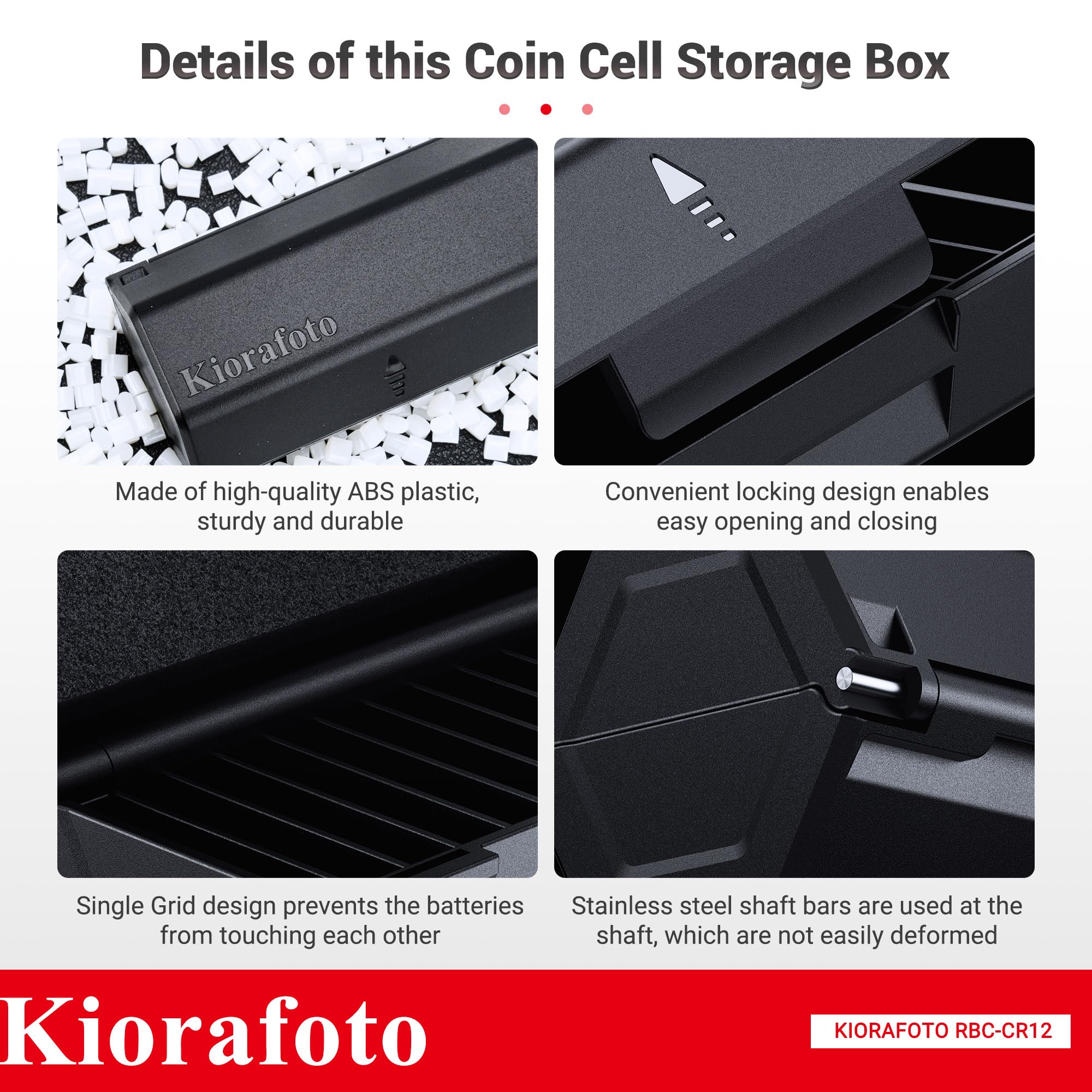 (2 Pack)Cr2032 Cr2025 Cr2016 Battery Case Holder Storage,Upgrade D Battery Size Coin Cell Battery Organizer For 24X Cr2032/Cr202