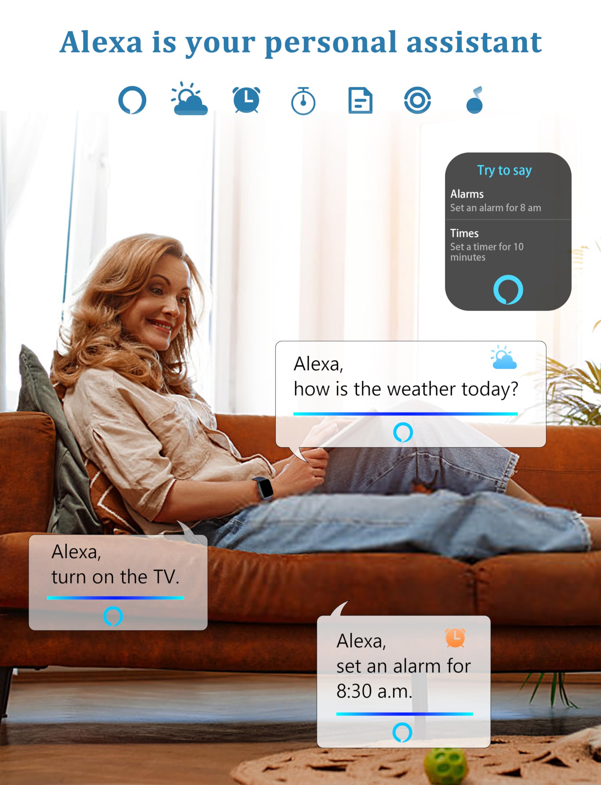 Lodimeke Smart Watch, Alexa Built-In, Answer/Make Calls 44Mm Smartwatch Women Men, 1.83'' Sports Watch Ip68 Waterproof, Heart Ra