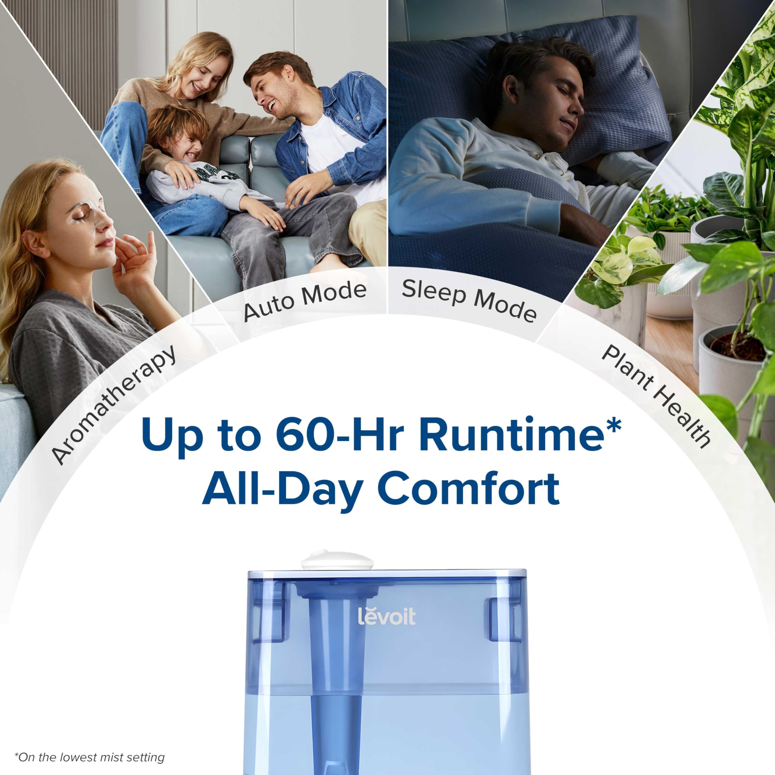 Levoit Classic300S Ultrasonic Smart Top Fill Humidifier, Extra Large 6L Tank For Whole Family, App & Voice Control, Essential Oi