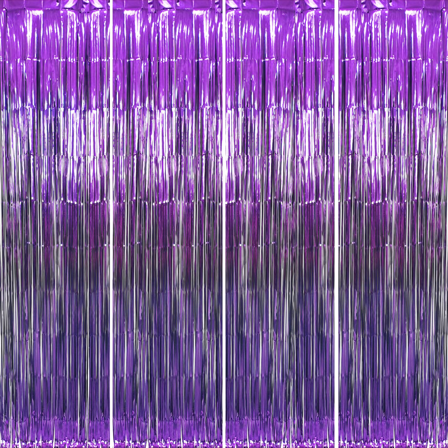 Goer 3.2 Ft X 8.2 Ft Metallic Tinsel Foil Fringe Curtains Party Photo Backdrop Party Streamers For Halloween Birthday,Graduation