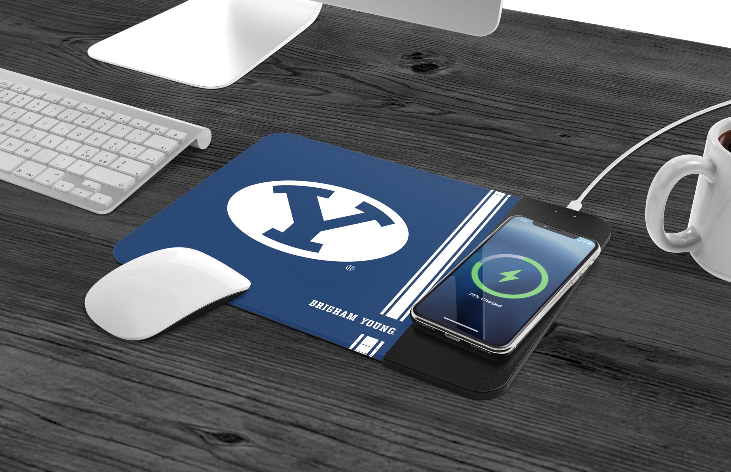 Soar Ncaa Wireless Charging Mouse Pad, Byu Cougars