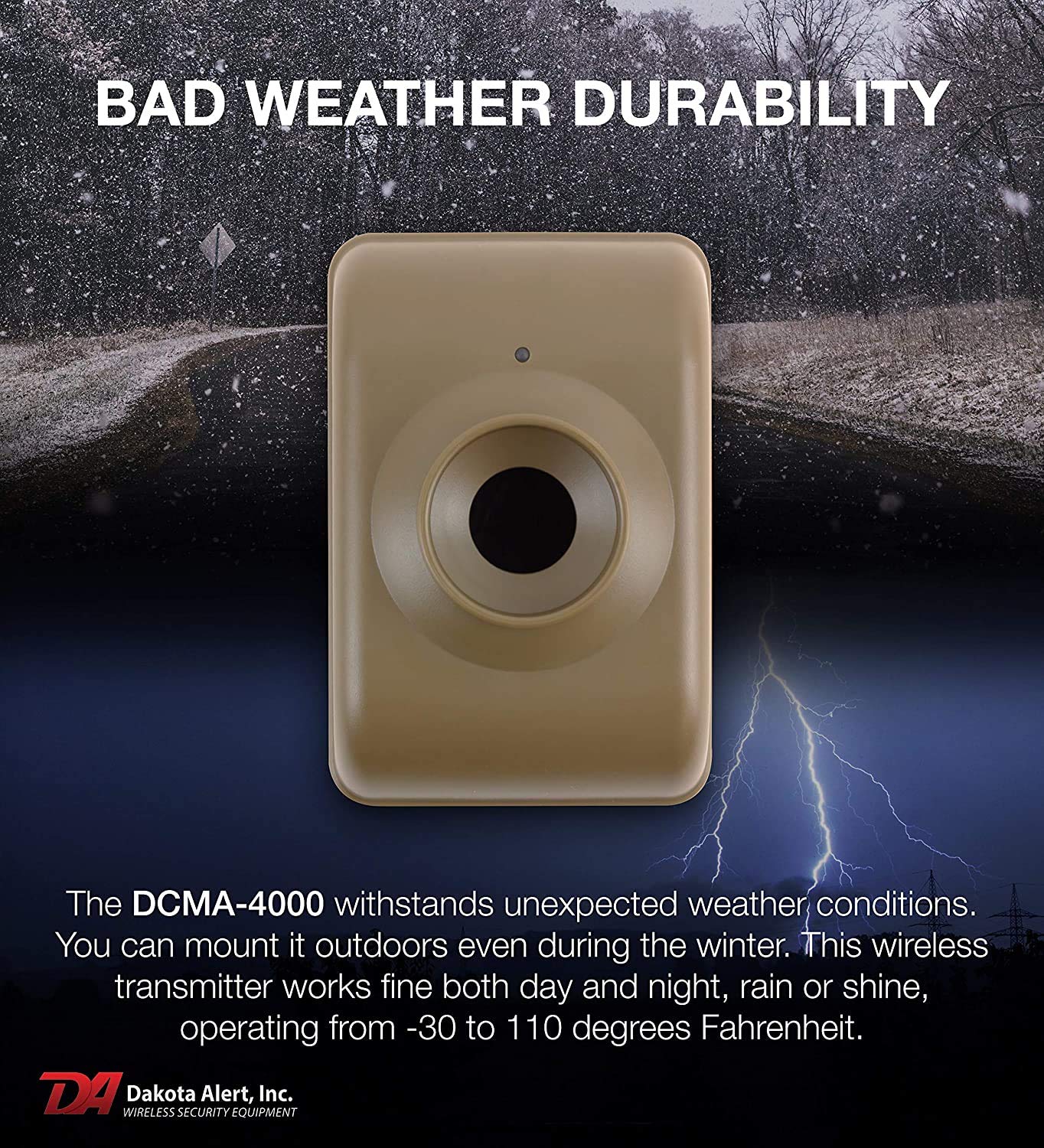 Dakota Alert Long Range Wireless Driveway Motion Detector   Dcma 4000 One Mile Alarm System   Passive Infrared Driveway Alarm Transmitter & Receiver   Outdoor Motion Sensor & Alarms