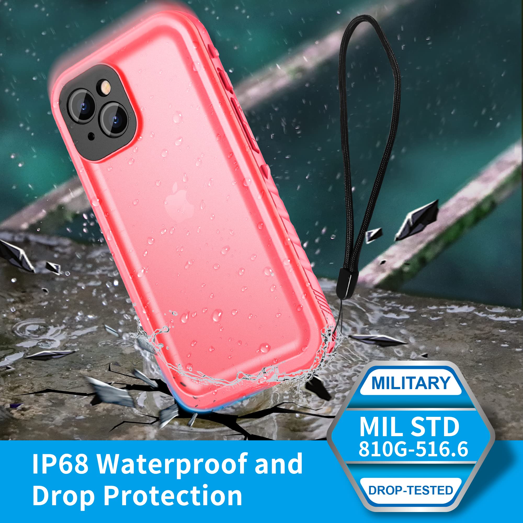 Sportlink For Iphone 13 Waterproof Case   Full Body Shockproof Dustproof Phone Screen Protector Rugged Waterproof Case For Iphon