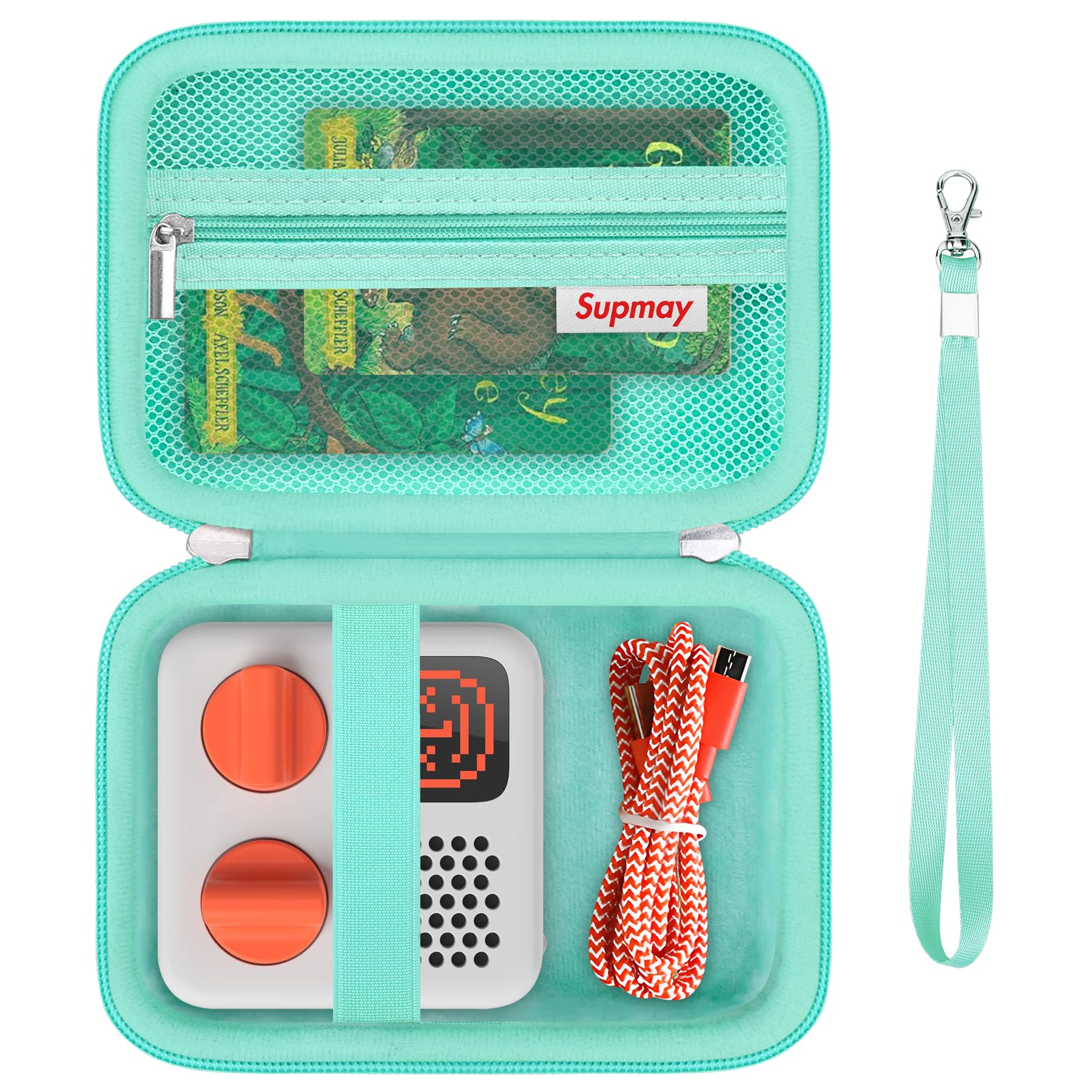 Supmay Hard Travel Case for Yoto Mini (2024 Edition) Kids Screen-Free Bluetooth Audio Player, Storage Holder Protection Case wit