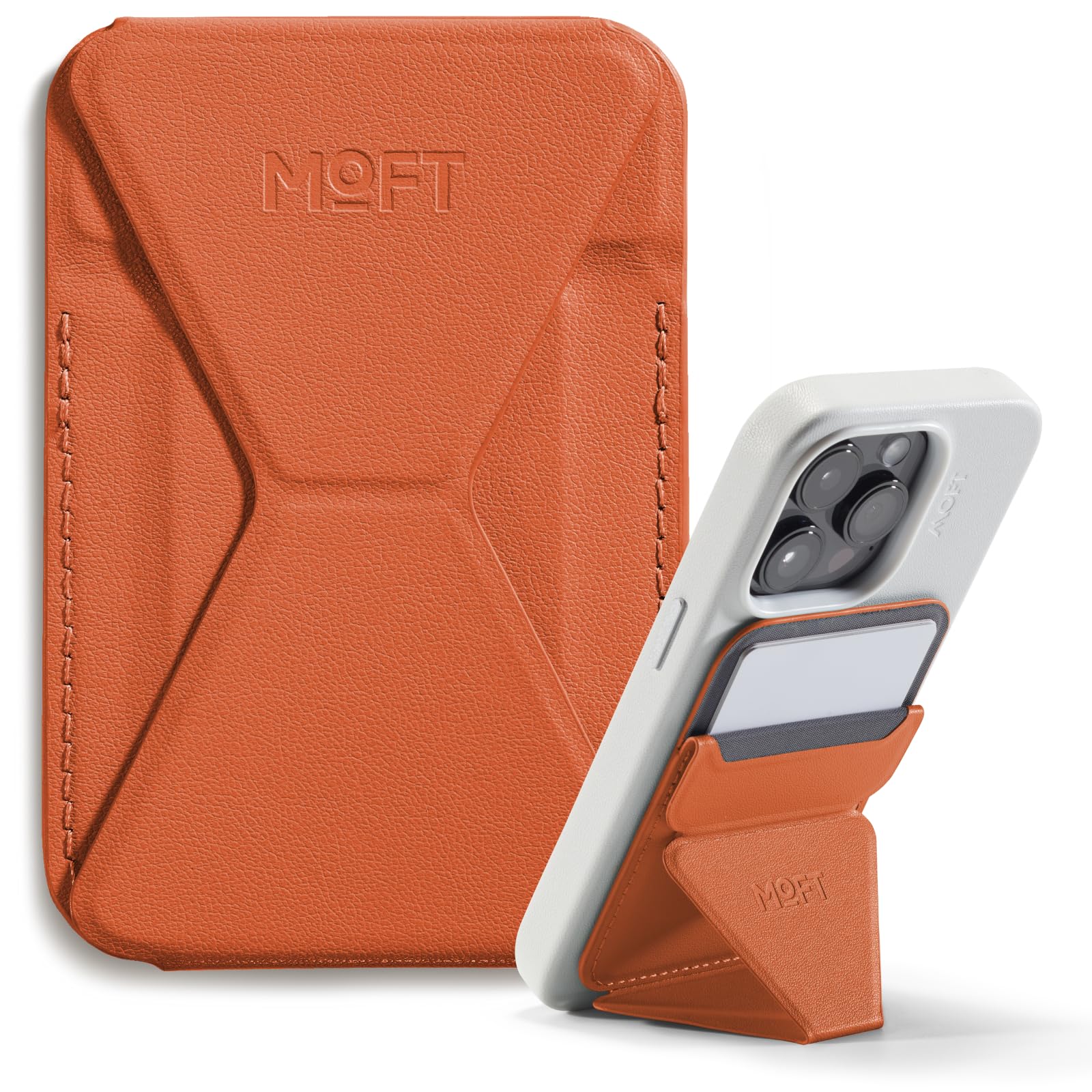 Moft Magnetic Wallet Stand Compatible With Iphone 16/15/14/13/12 Series, Angle Adjustment Movas Phone Stand, Sunrise
